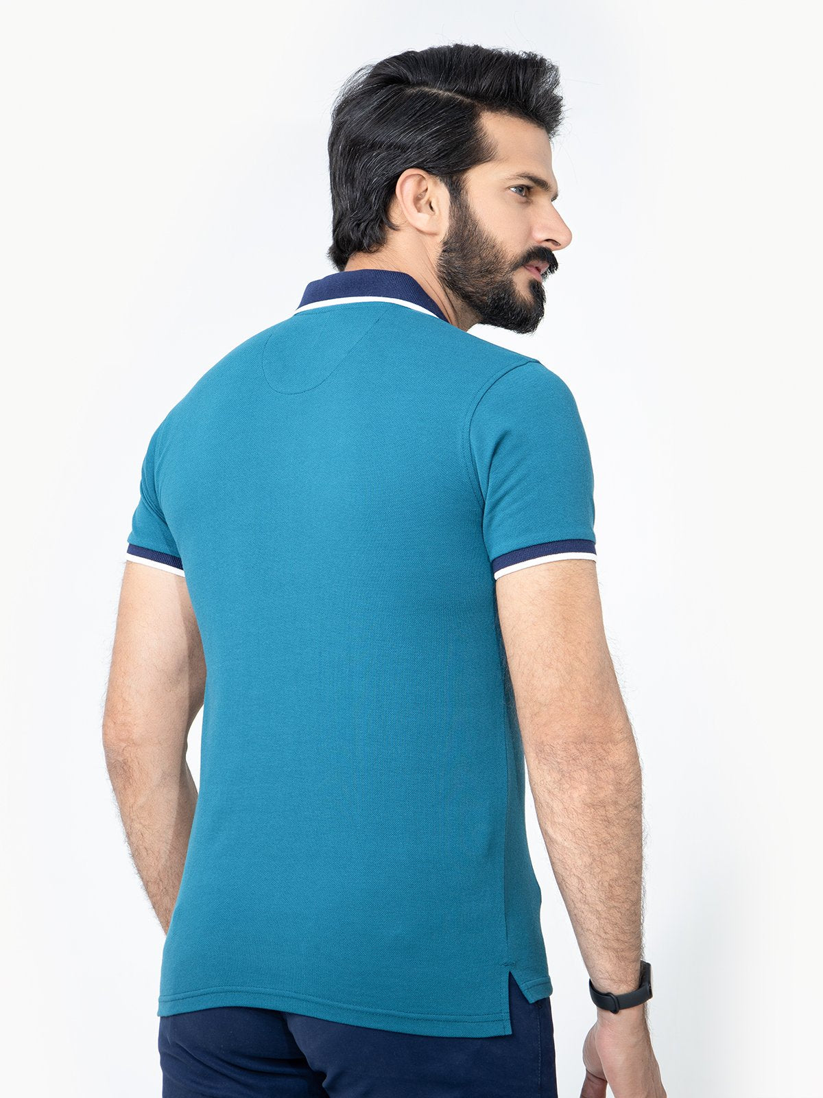 Edenrobe - Men's Teal Blue Polo Shirt - EMTPS22-003