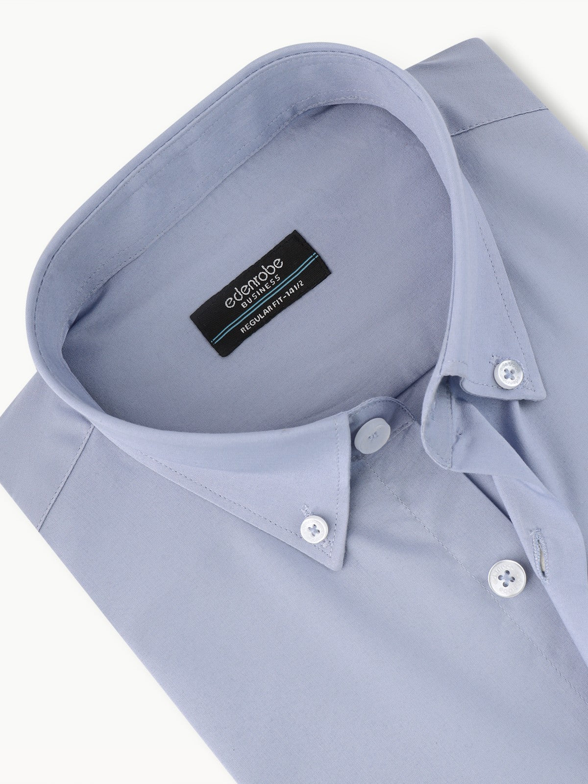 Edenrobe - Men's Steel Blue Shirt Plain - EMTSB22-100