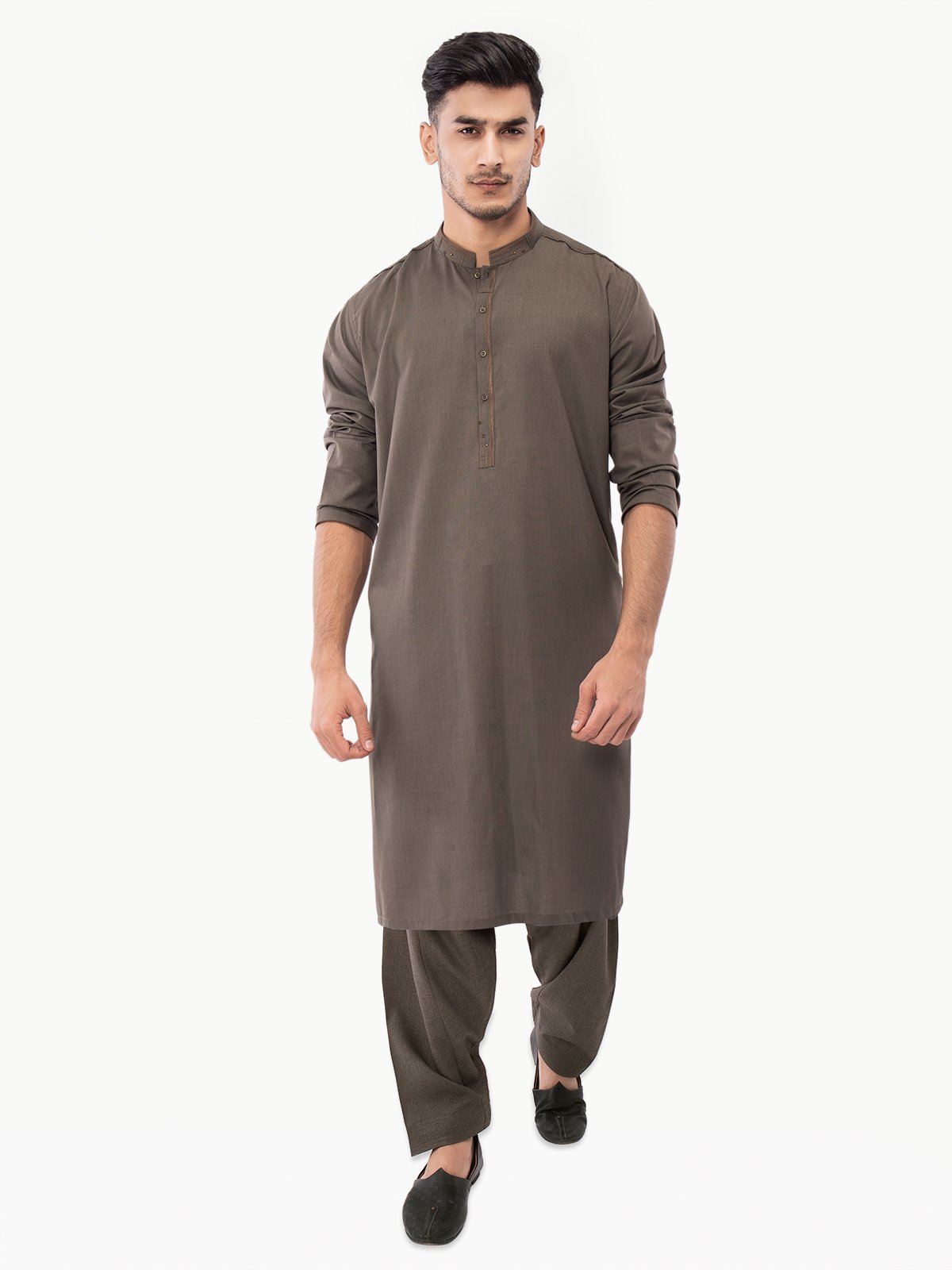 Edenrobe - Men's Dark Olive Swish Collection - EMTSW22S-99125