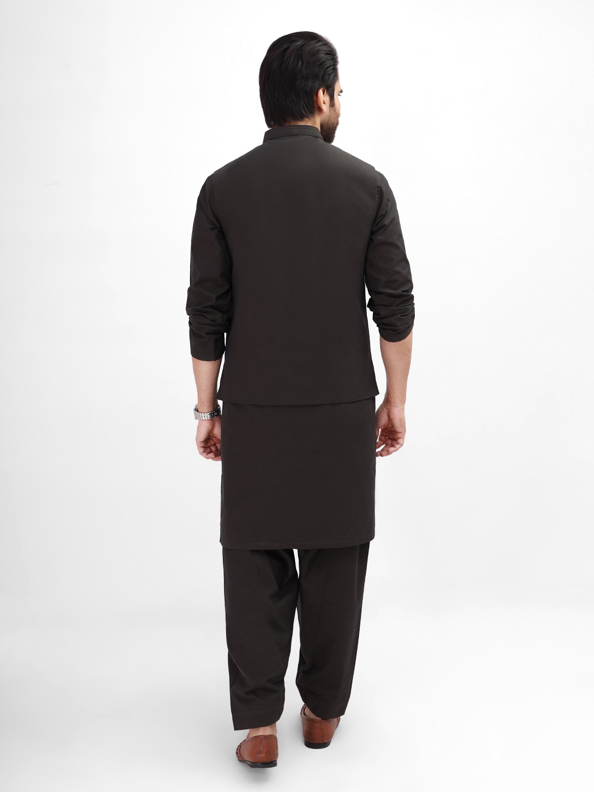 Edenrobe - Men's Dark Green Waist Coat Suit - EMTWCS21-012