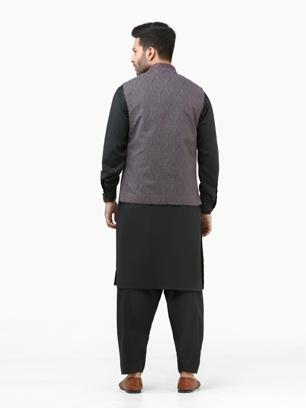 Edenrobe - Men's Dark Purple Waist Coat - EMTWC22-35789