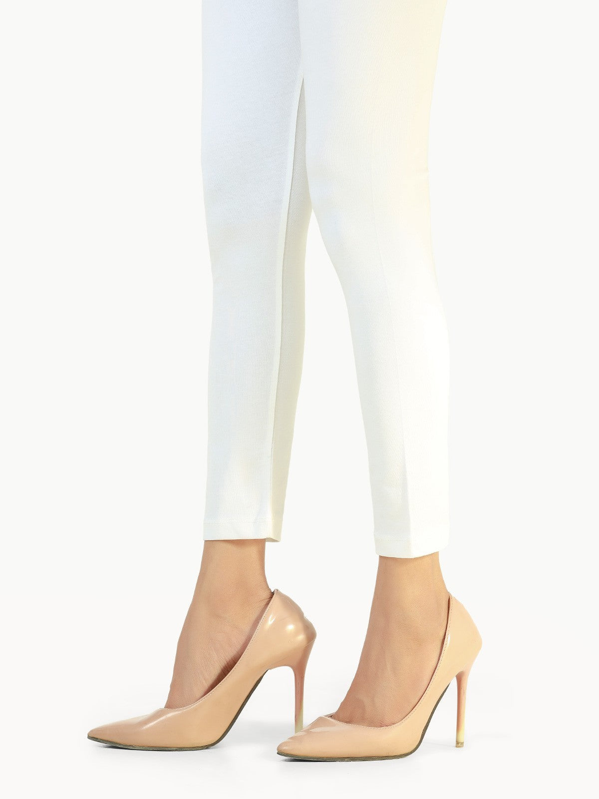 Edenrobe - Women's White Basic Tights - EWBT22-76400