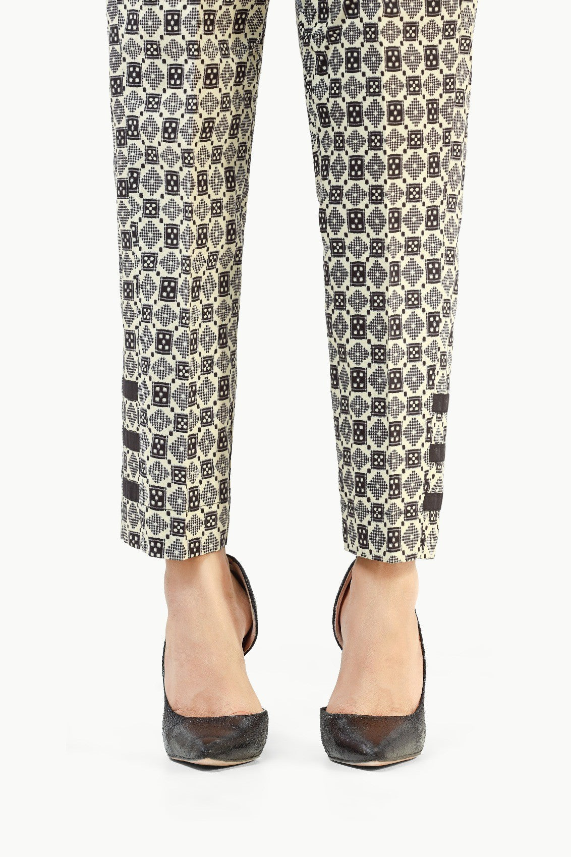 Edenrobe - Women's Black & Beige Trouser - EWBP22-76371