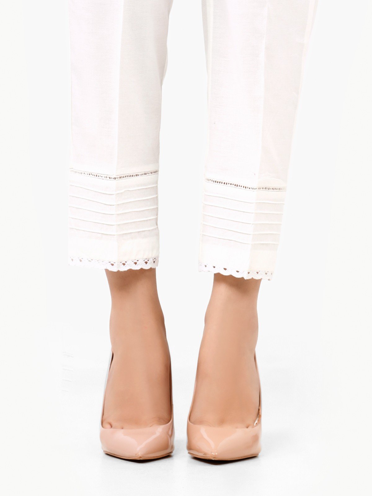 Edenrobe - Women's Off White Trouser - EWBP22-76382