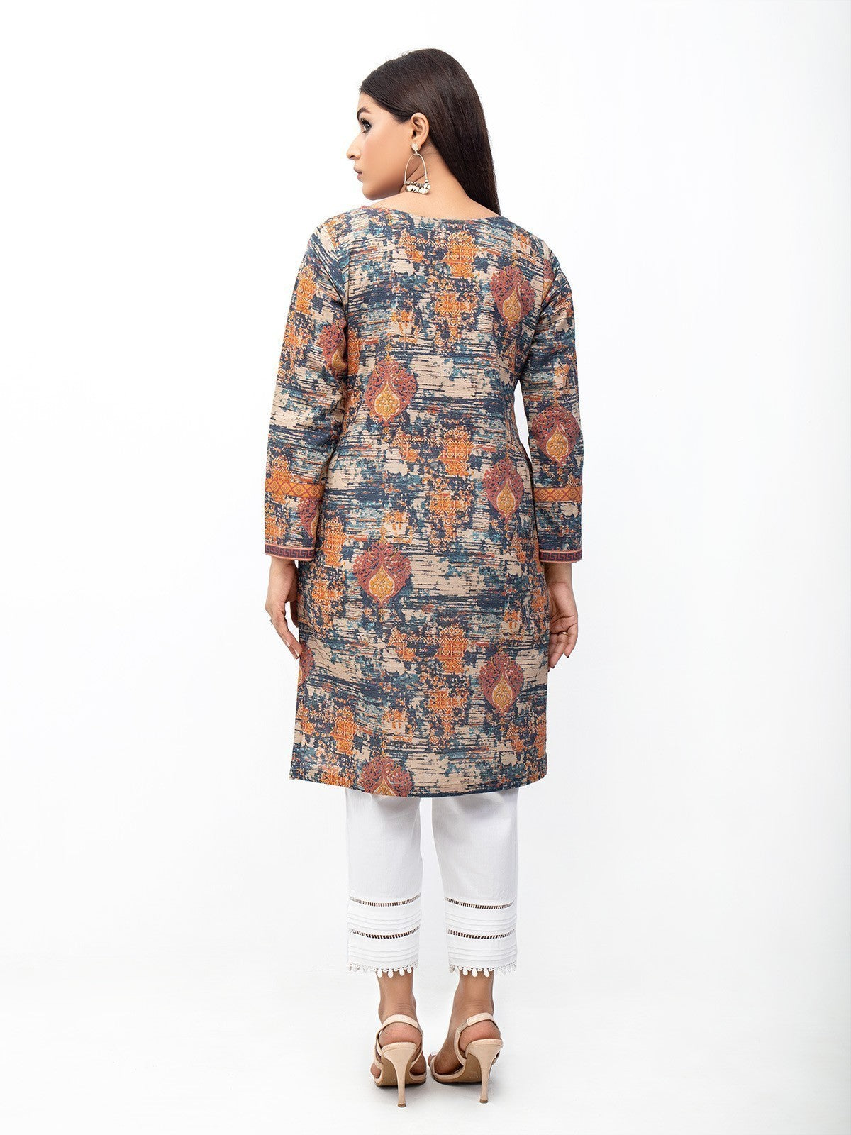 Edenrobe - Pret 1Pc Printed Khaddar Shirt - EWTKA21-67982