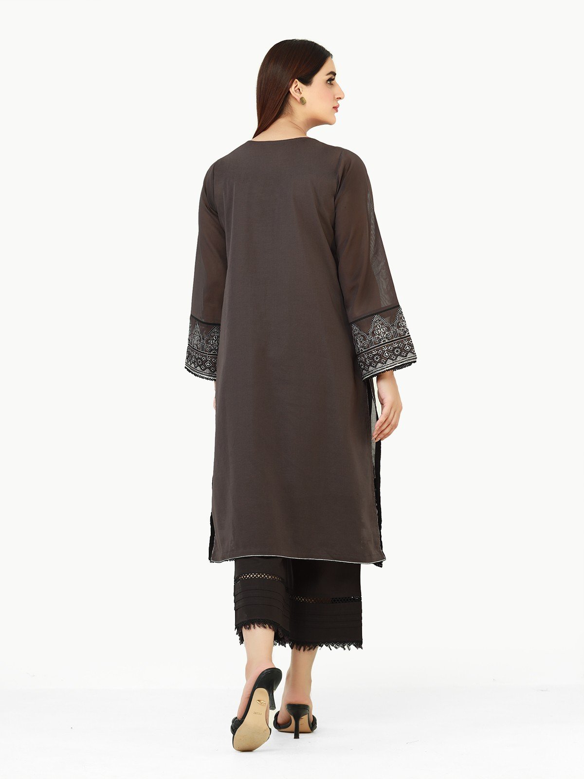 Edenrobe - Pret 1Pc Embroidered Voile Shirt - EWTKE22-68137