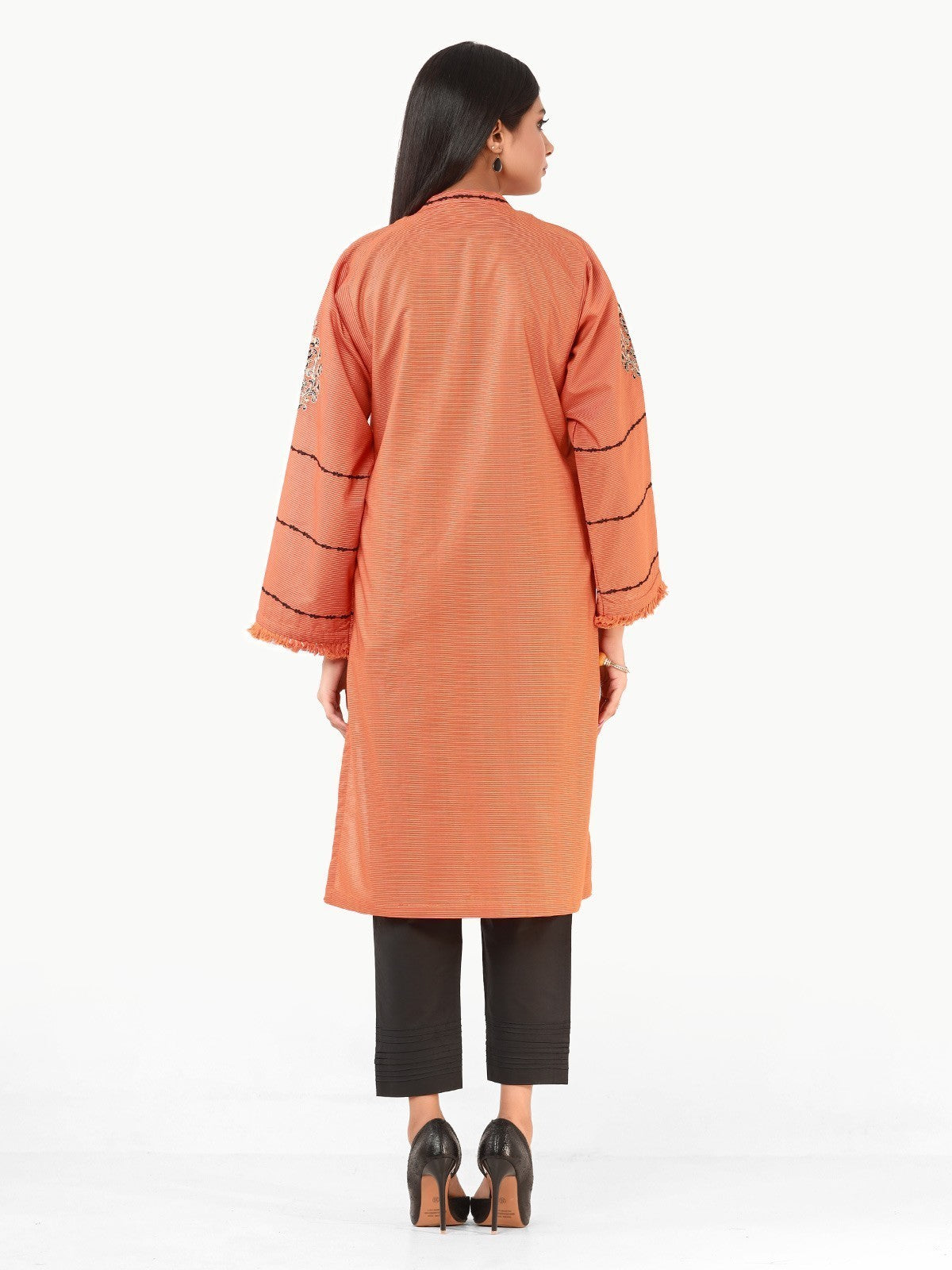 Edenrobe - Pret 1Pc Embroidered Rust Shirt - EWTKE22-68143