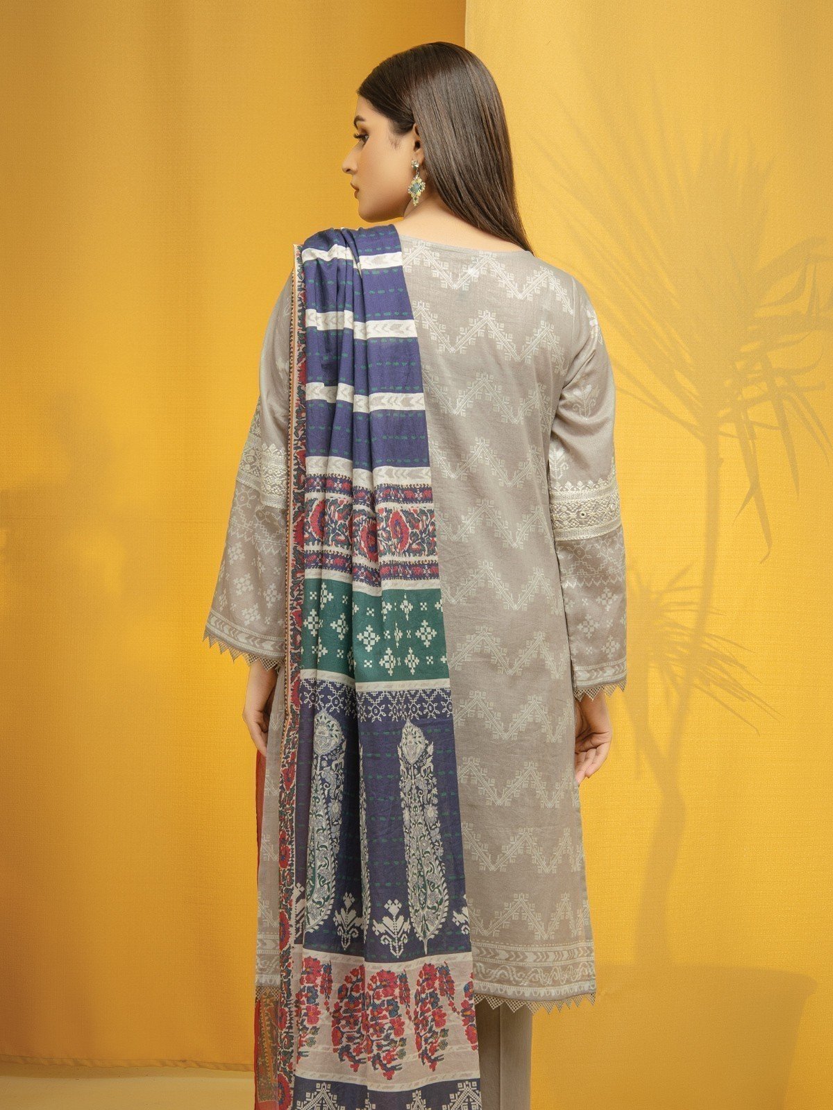 Edenrobe - EWU22V1-23563 Unstitched Light Sage Embroidered Lawn 3 Piece