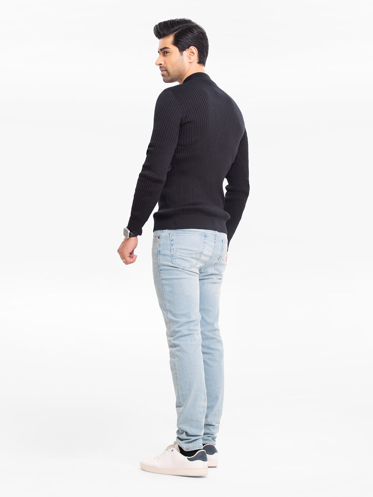 Edenrobe - Men's Black Sweater - EMTSWT23-001