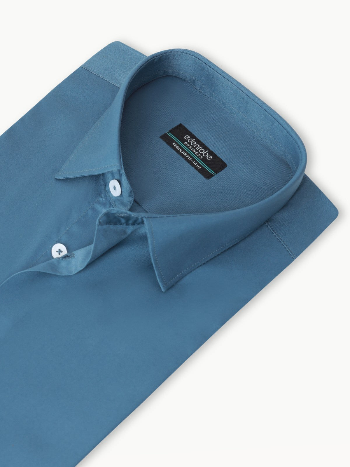Edenrobe - Men's Teal Blue Shirt Plain - EMTSB22-142