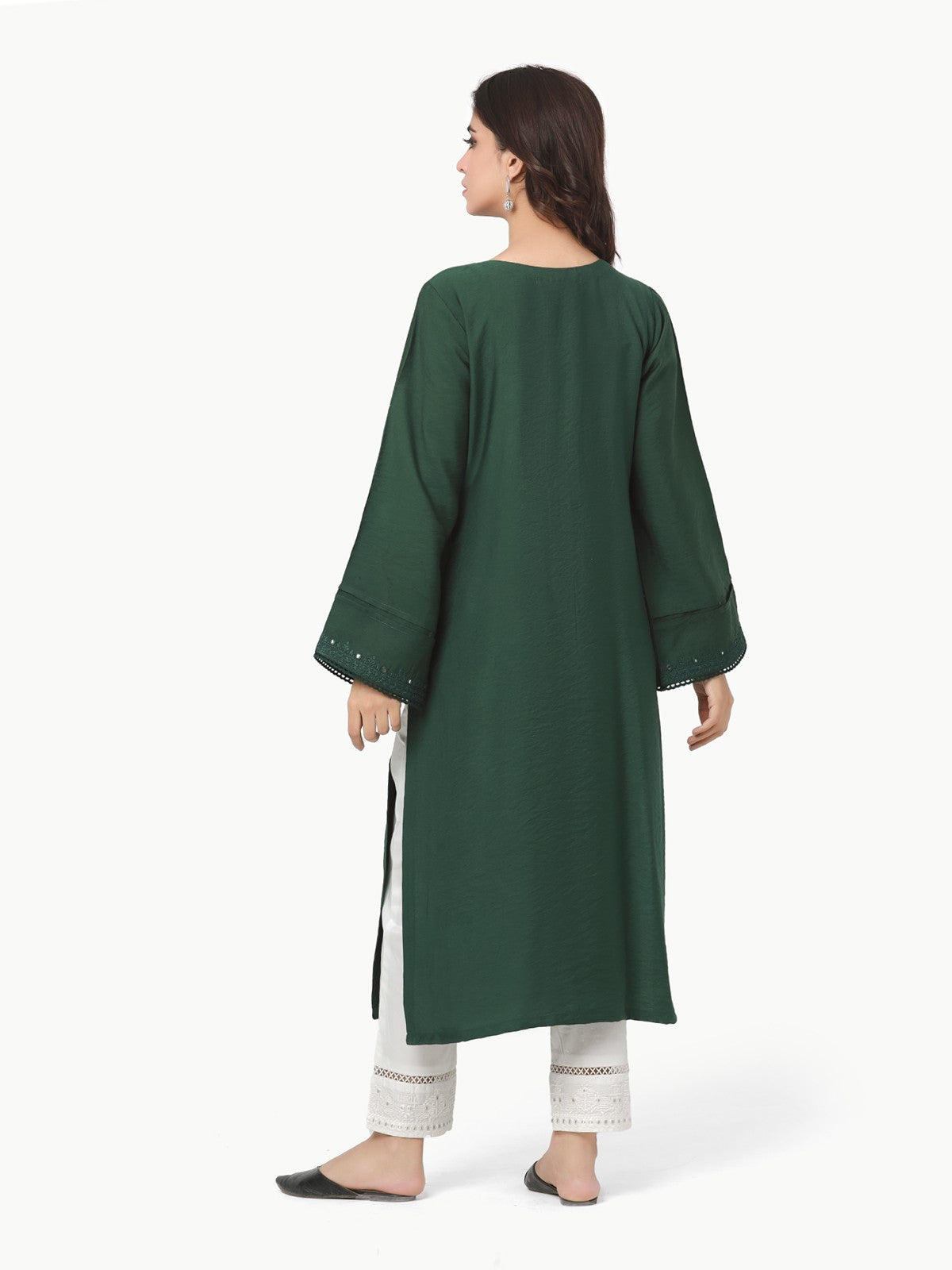 Edenrobe - Pret 1Pc Embroidered Twill Viscose Shirt - EWTKE22-69229