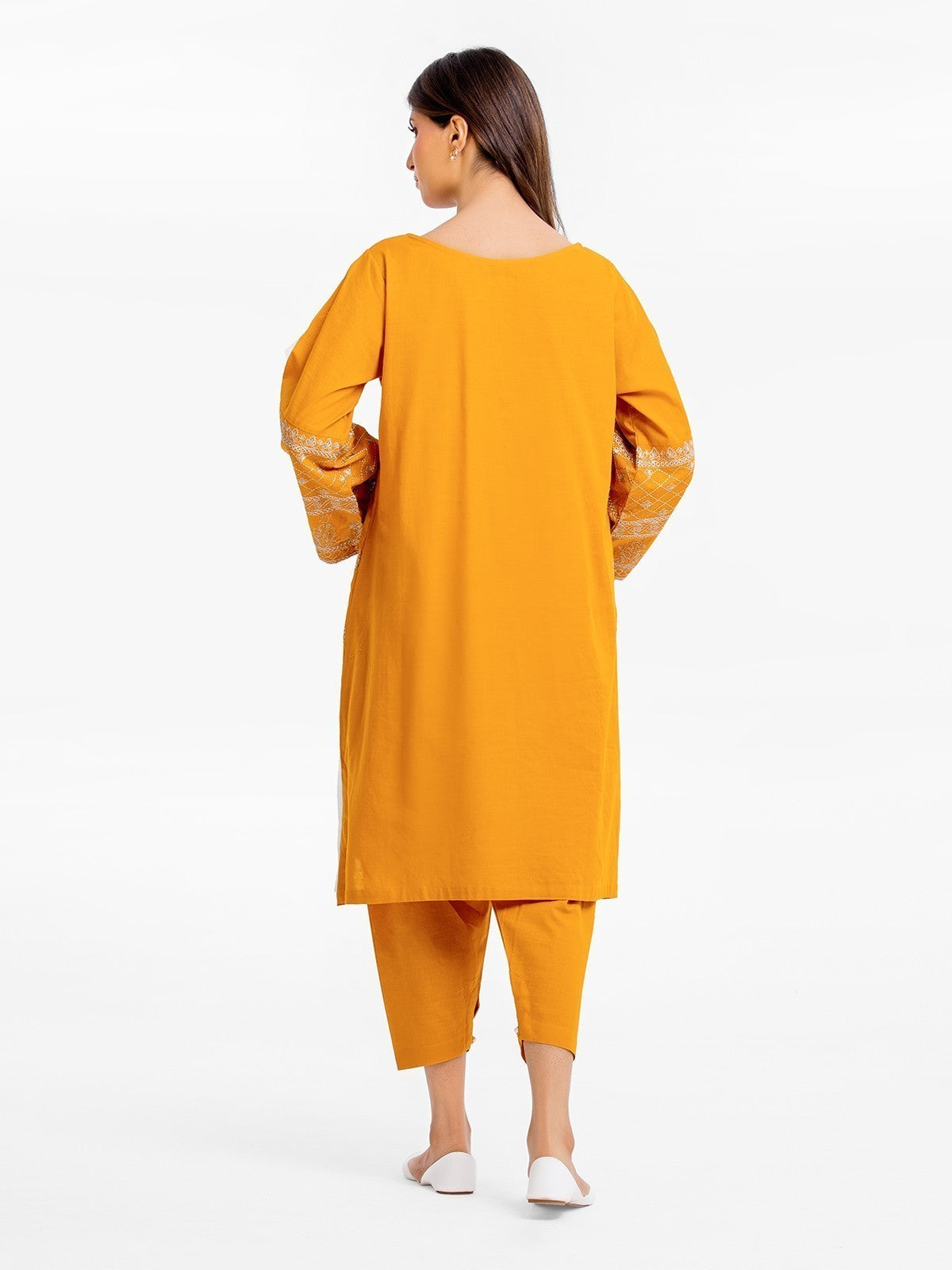 Edenrobe - Pret 2Pc Embroidered Khaddar Shirt Trouser - EWTKE23-69516ST