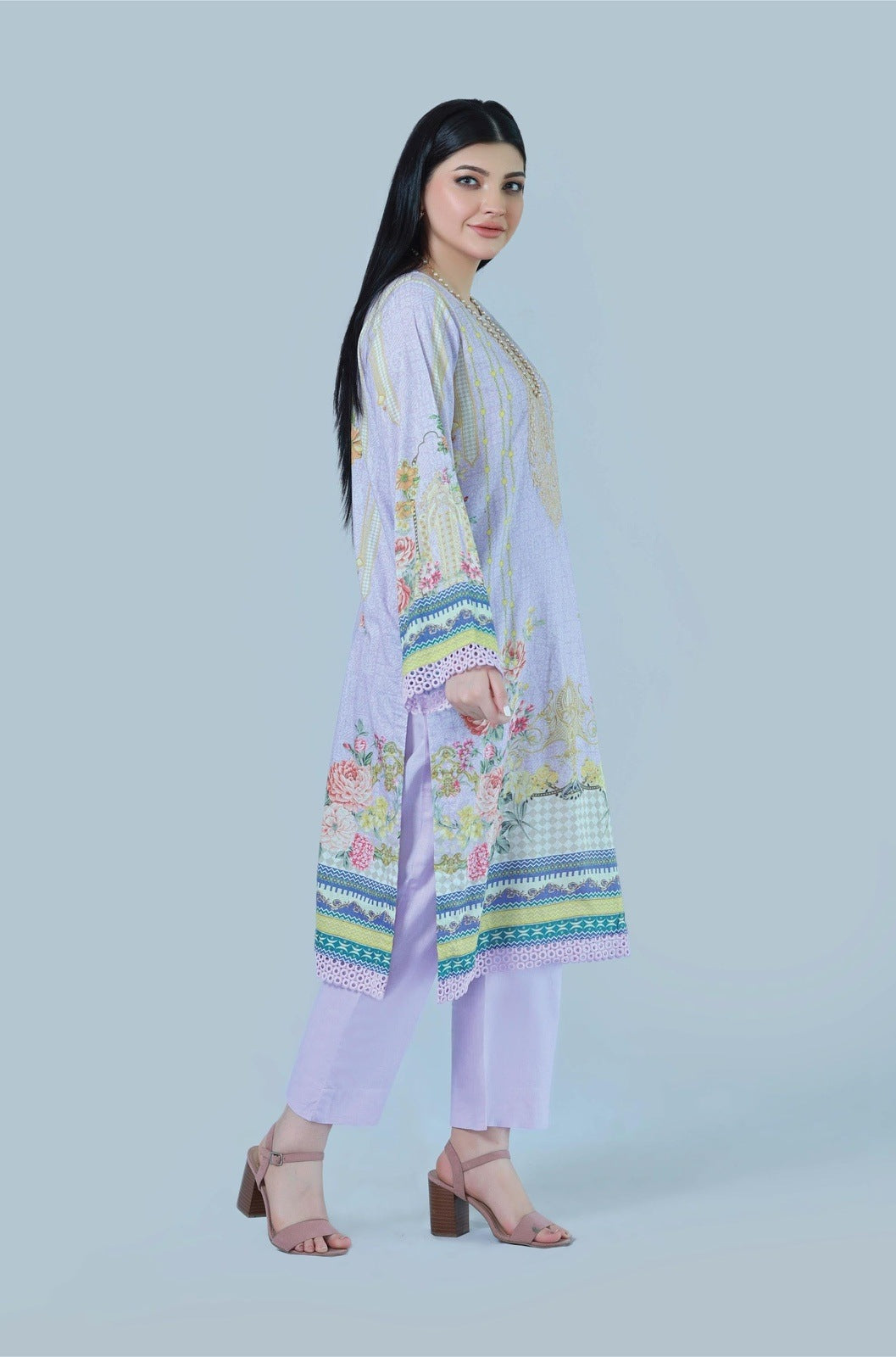 Bareeq Outfits - Celestial Jewel 3-Piece Stitched Suit