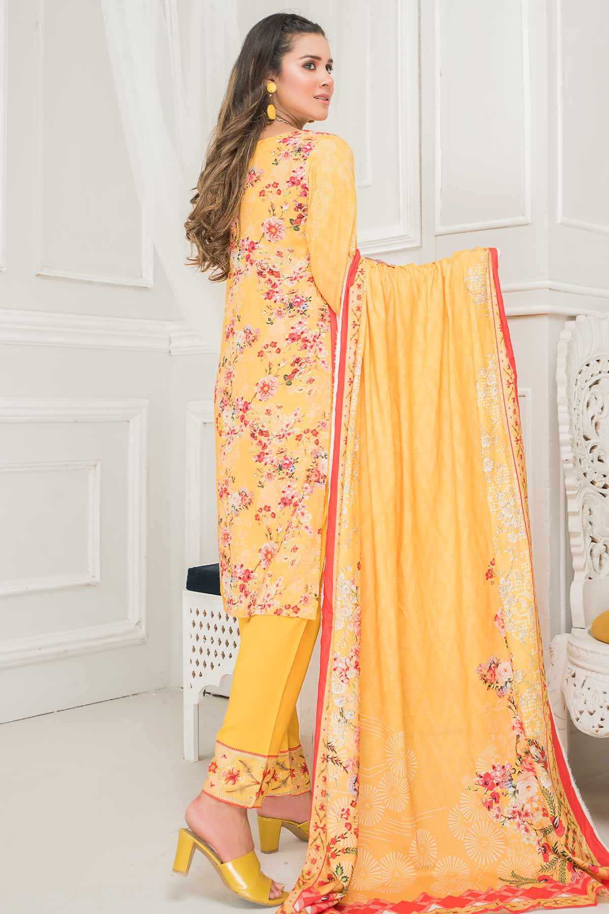 4PC Anarkali Digital Linen 28