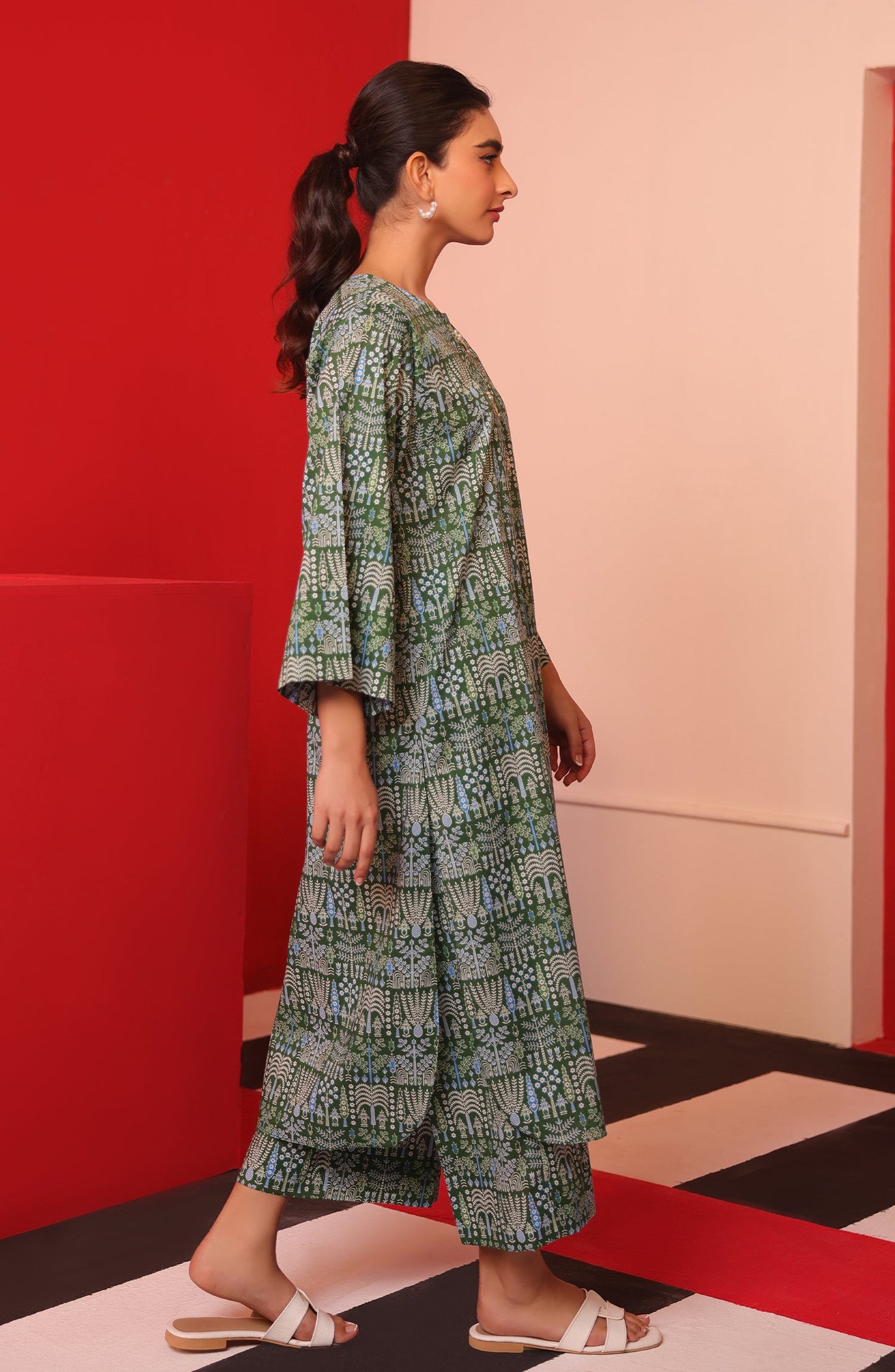 Orient - Stitched 2 Piece Printed Cambric Shirt and Cambric Pant