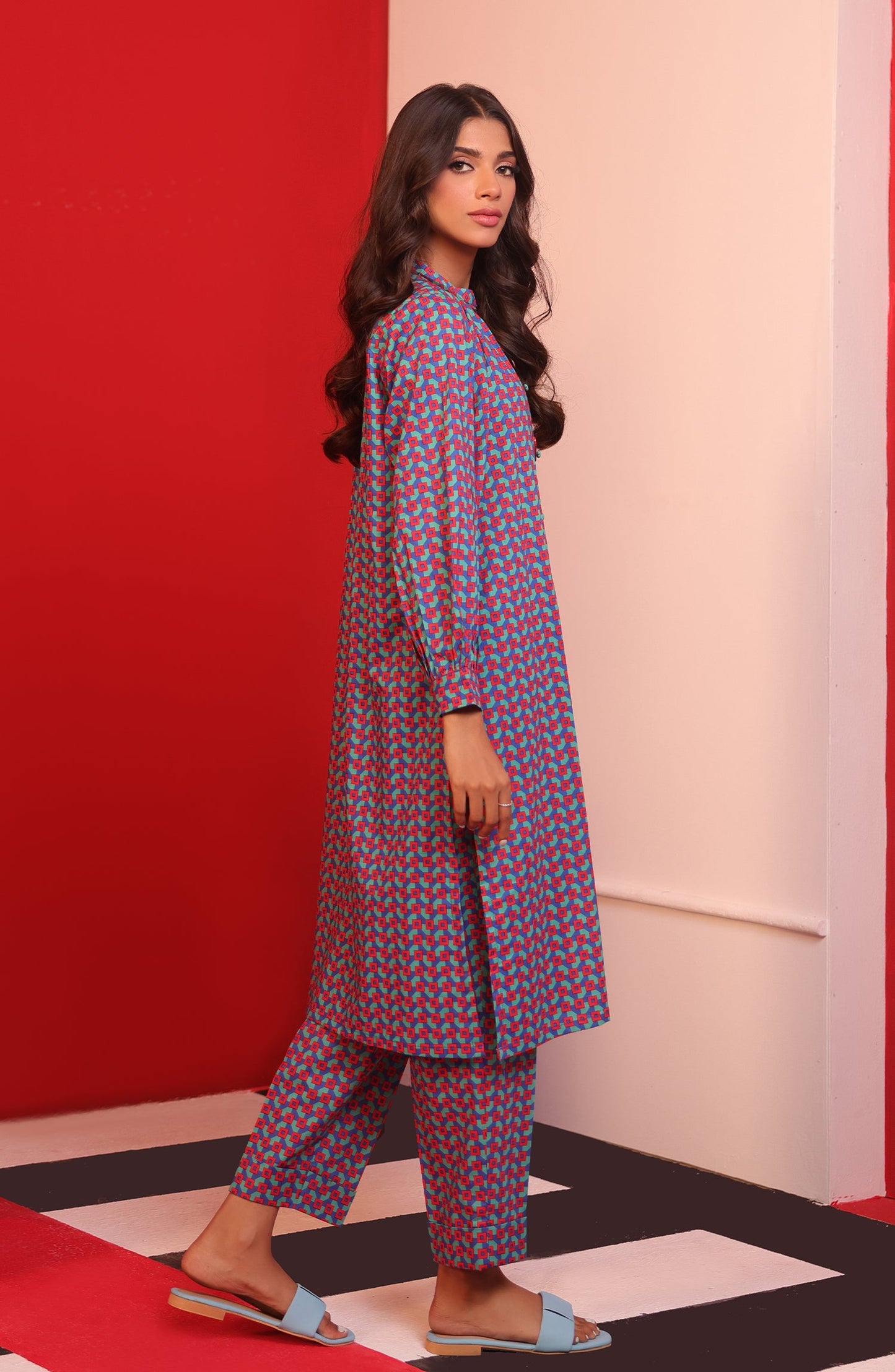 Orient - Stitched 2 Piece Printed Cambric Shirt and Cambric Pant