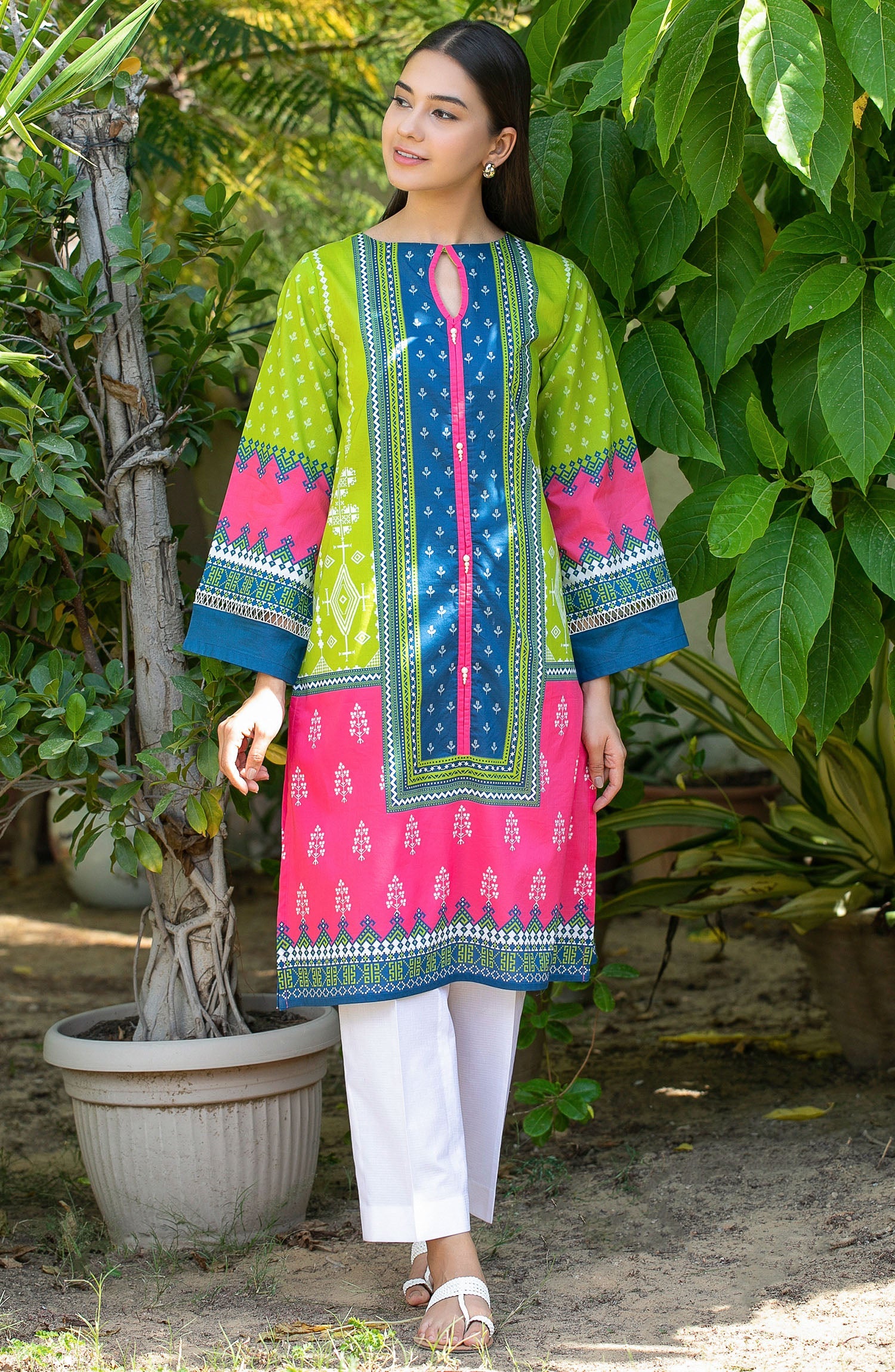 Orient Stitched piece Printed Shirt –