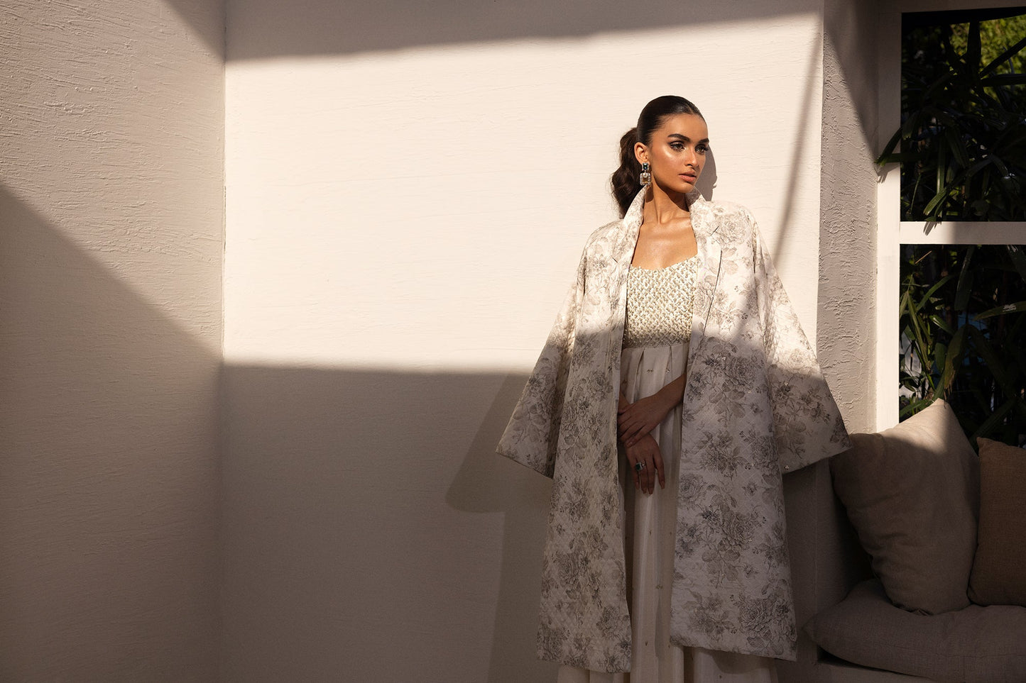 Ethnic - PRINTED LONG COAT (E0006/107/005)