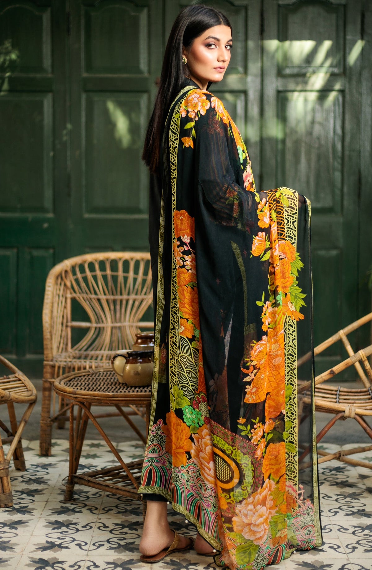 Orient - Unstitched 3 Piece Embroidered Lawn Suit