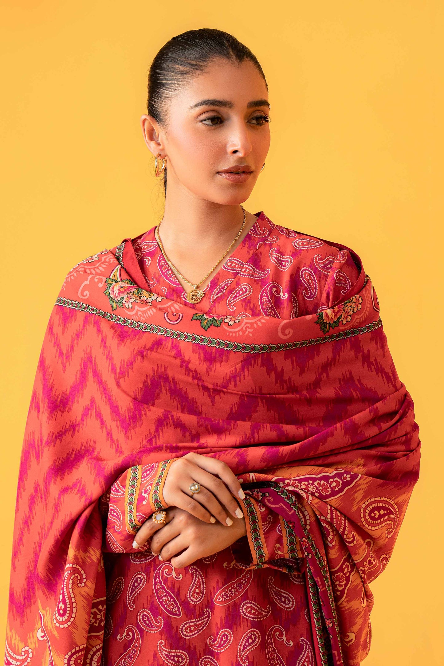 Nishat Linen - 3 Piece - Printed Loose Fabric - 42304002