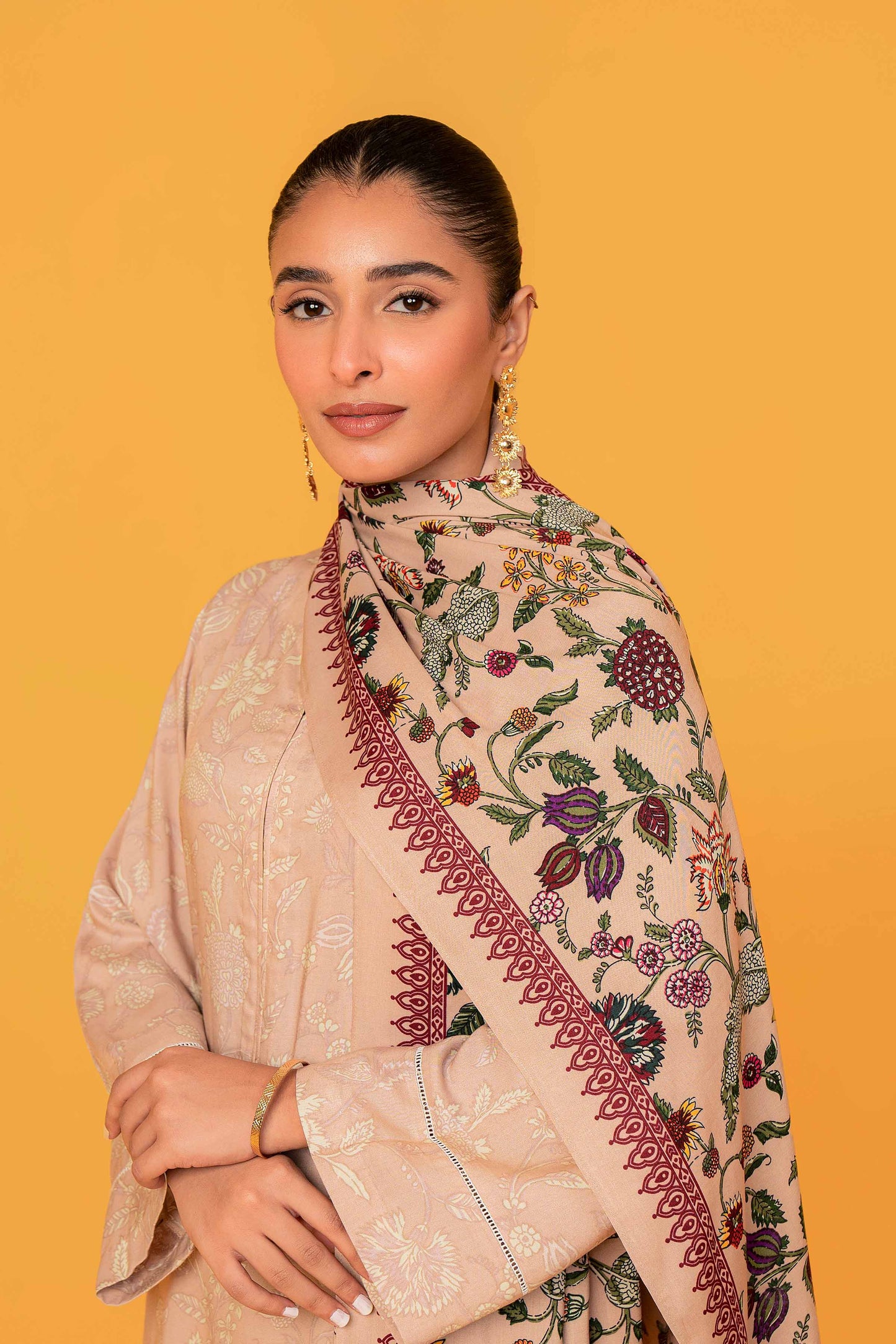 Nishat Linen - 3 Piece - Printed Loose Fabric - 42304014