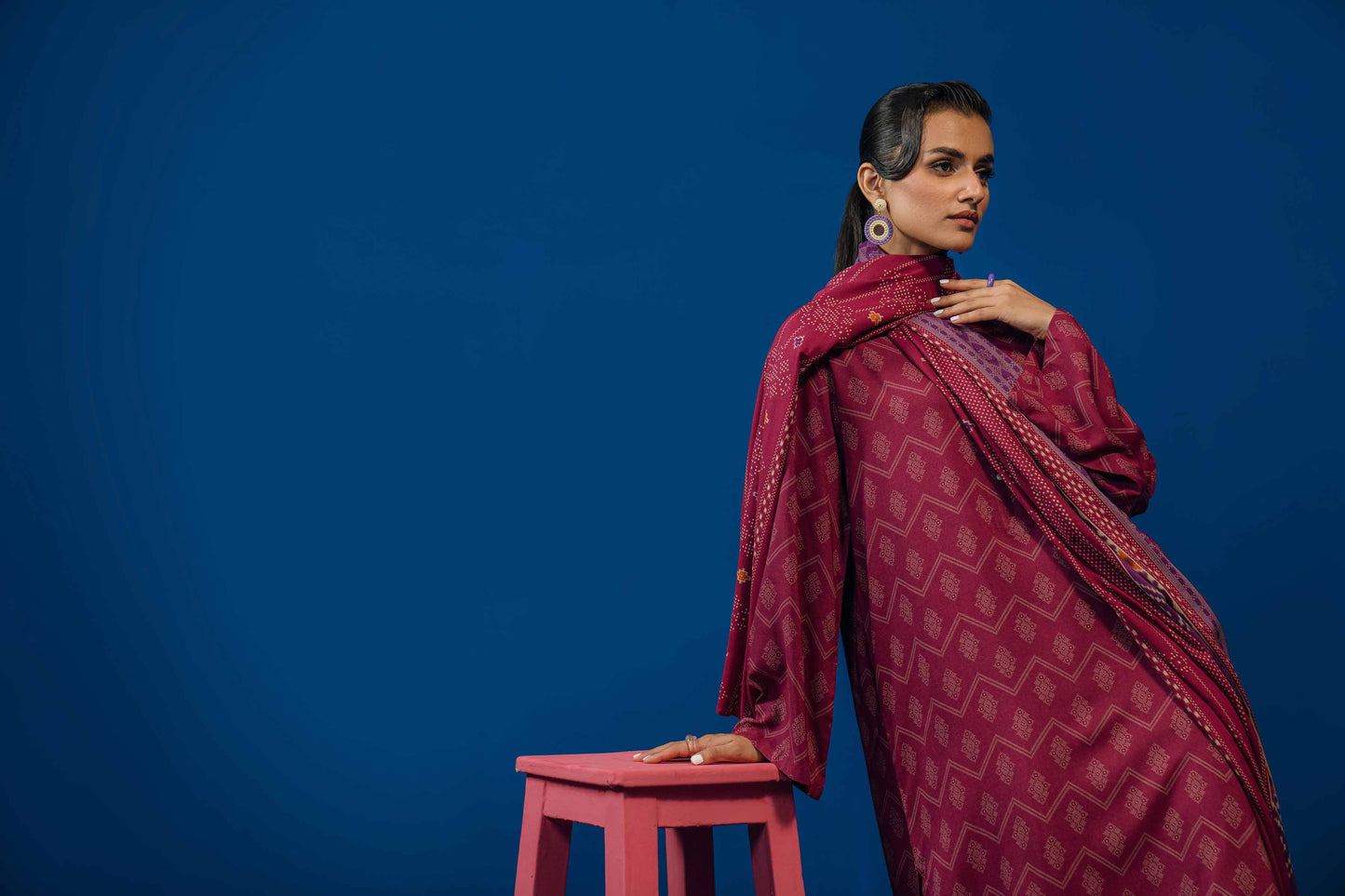 Nishat Linen - 3 Piece - Printed Loose Fabric - 42304024