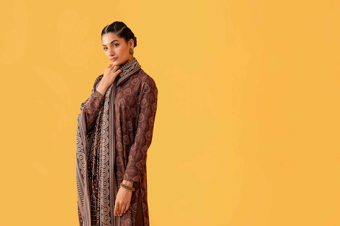 Nishat Linen - 3 Piece - Printed Loose Fabric - 42304027