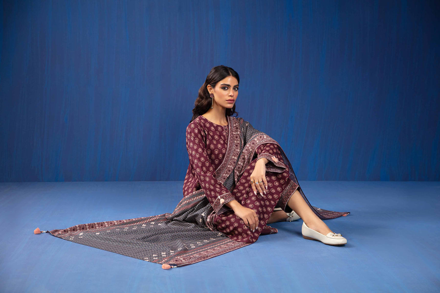 Nishat Linen - 3 Piece - Printed Loose Fabric - 42304046
