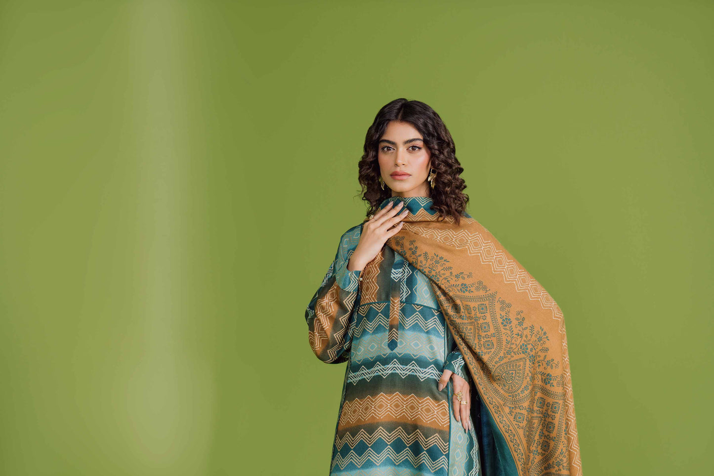 Nishat Linen - 3 Piece - Printed Loose Fabric - 42304072