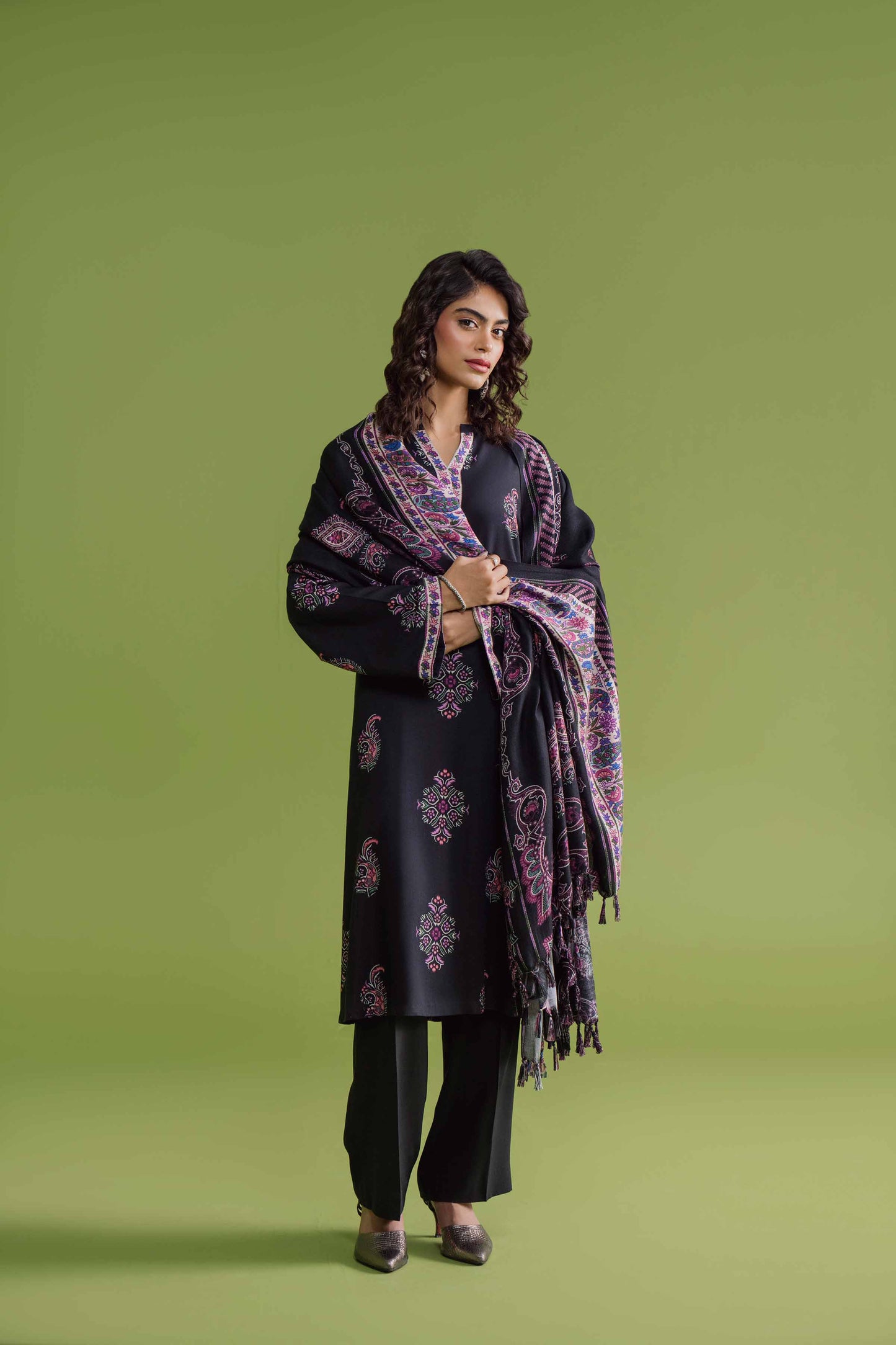 Nishat Linen - 3 Piece - Printed Loose Fabric - 42304073