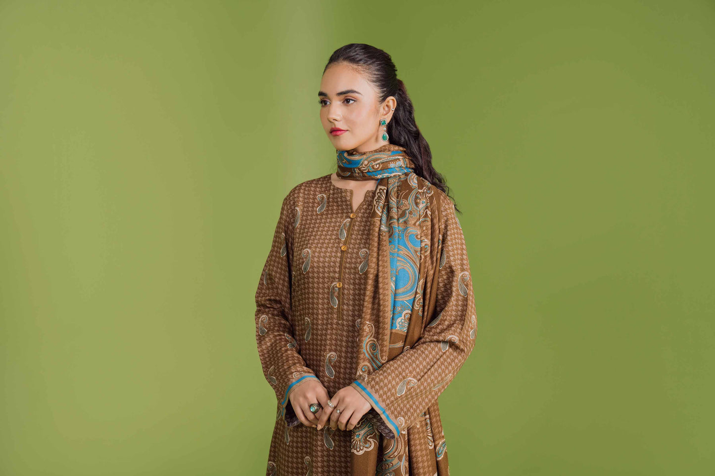 Nishat Linen - 3 Piece - Printed Loose Fabric - 42304074