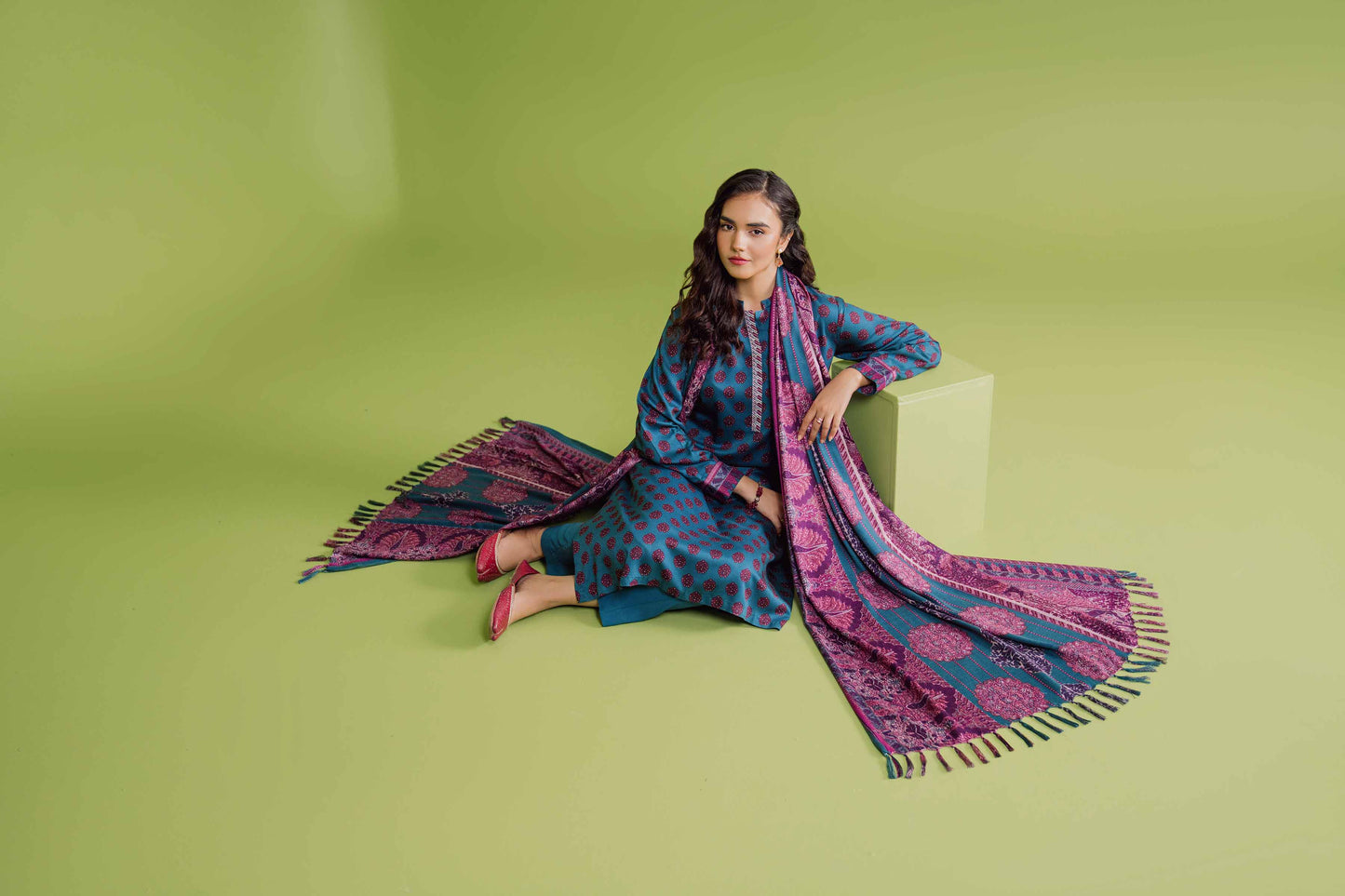 Nishat Linen - 3 Piece - Printed Loose Fabric - 42304078