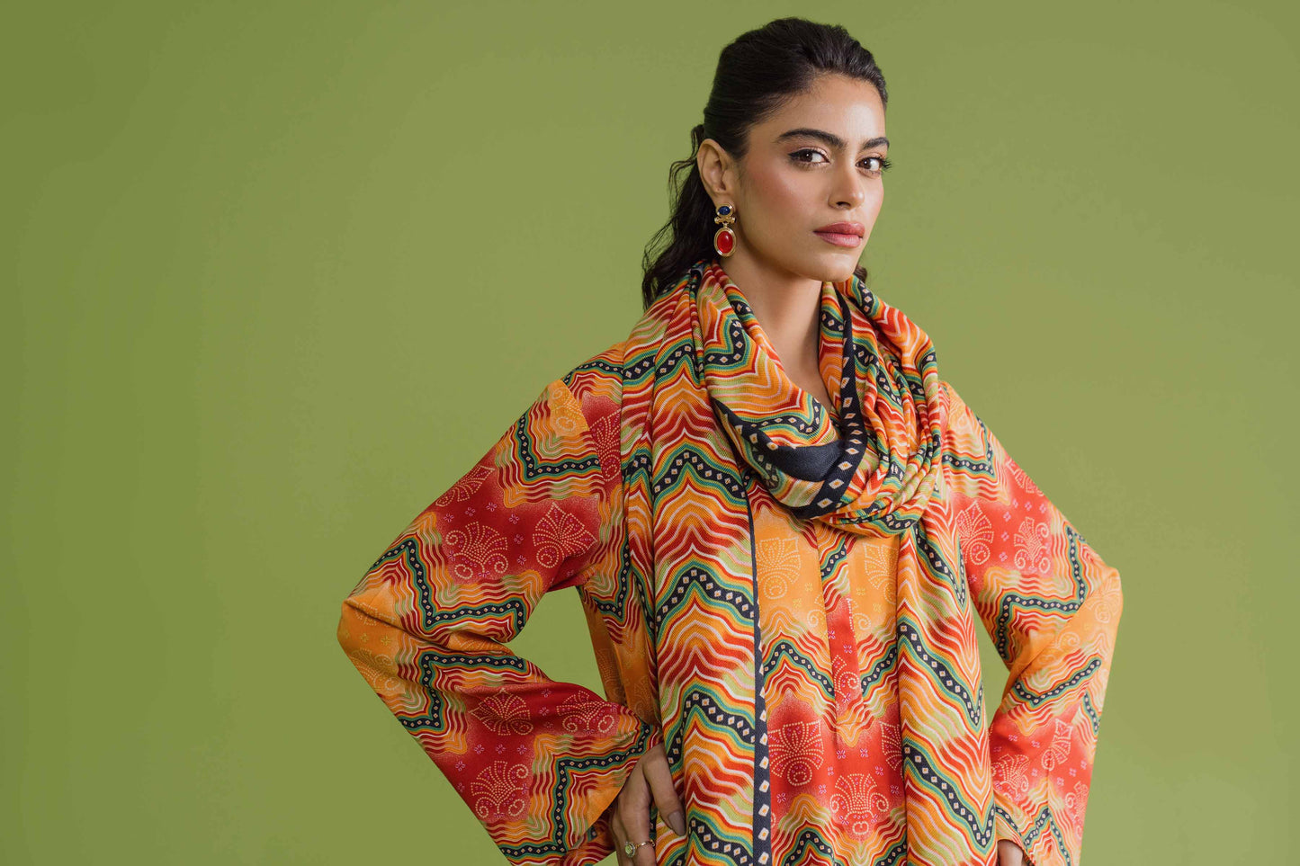 Nishat Linen - 3 Piece - Printed Loose Fabric - 42304086