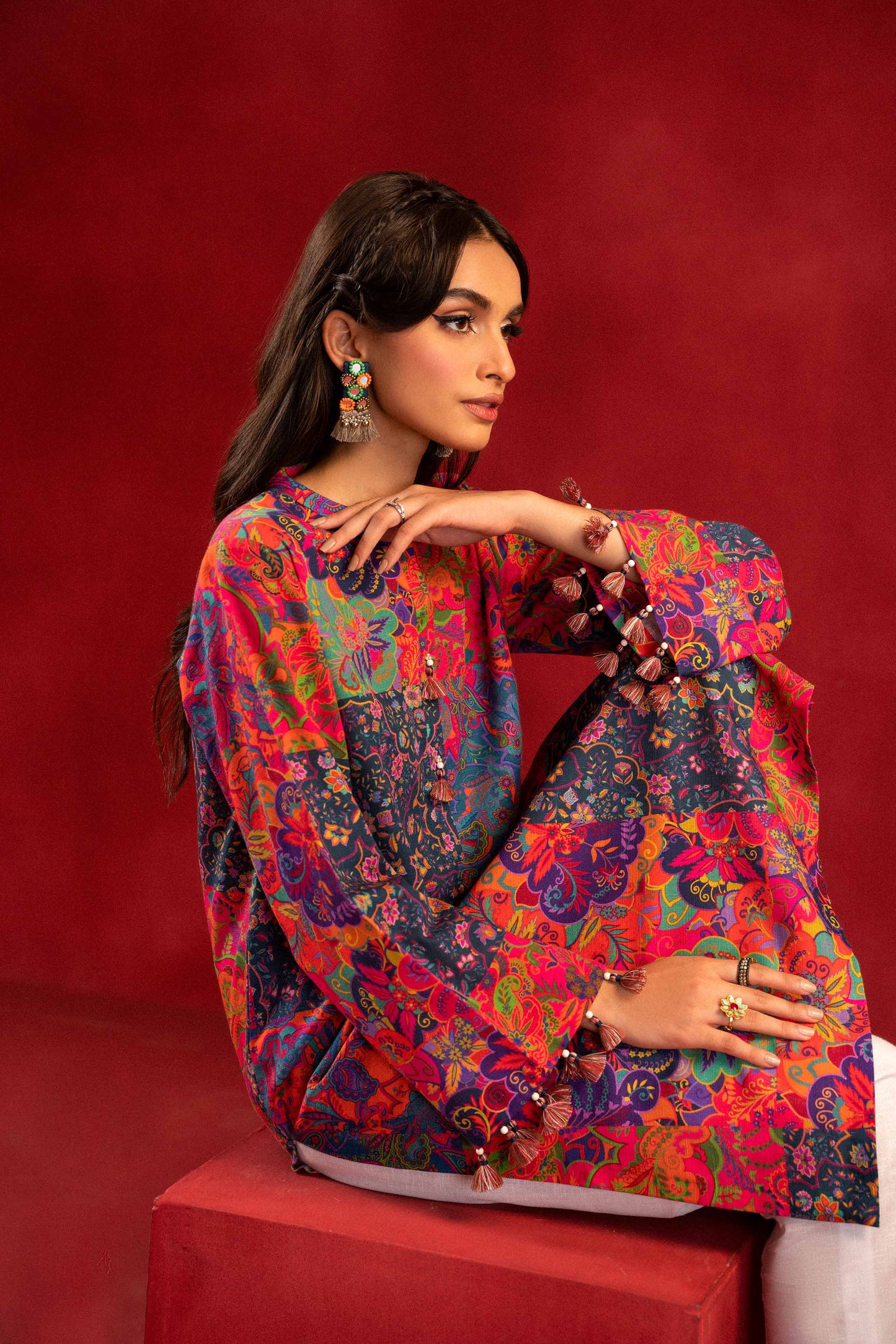 Nishat Linen - 1 Piece - Digital Printed Loose Fabric - 42304089