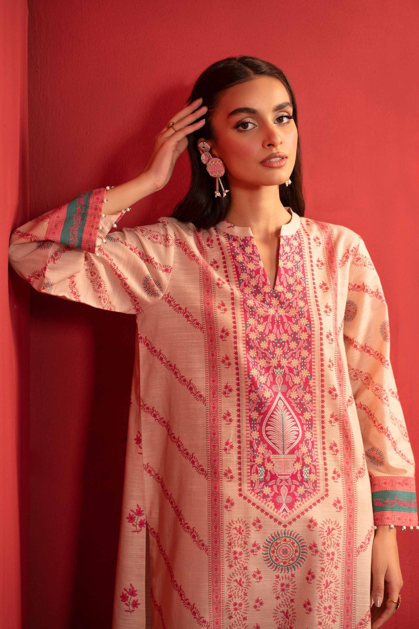 Nishat Linen - 1 Piece - Digital Printed Loose Fabric - 42304091
