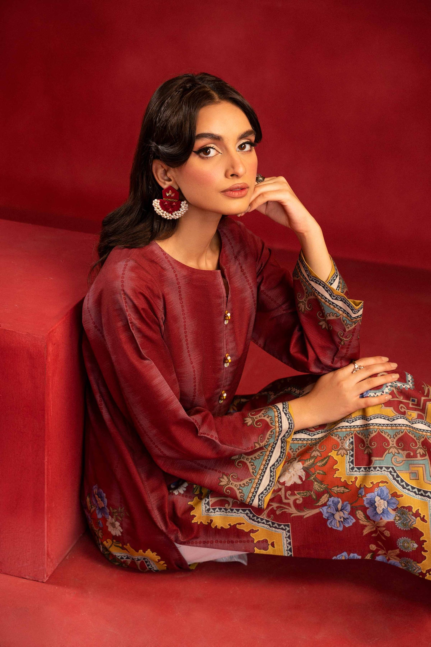 Nishat Linen - 1 Piece - Digital Printed Loose Fabric - 42304092