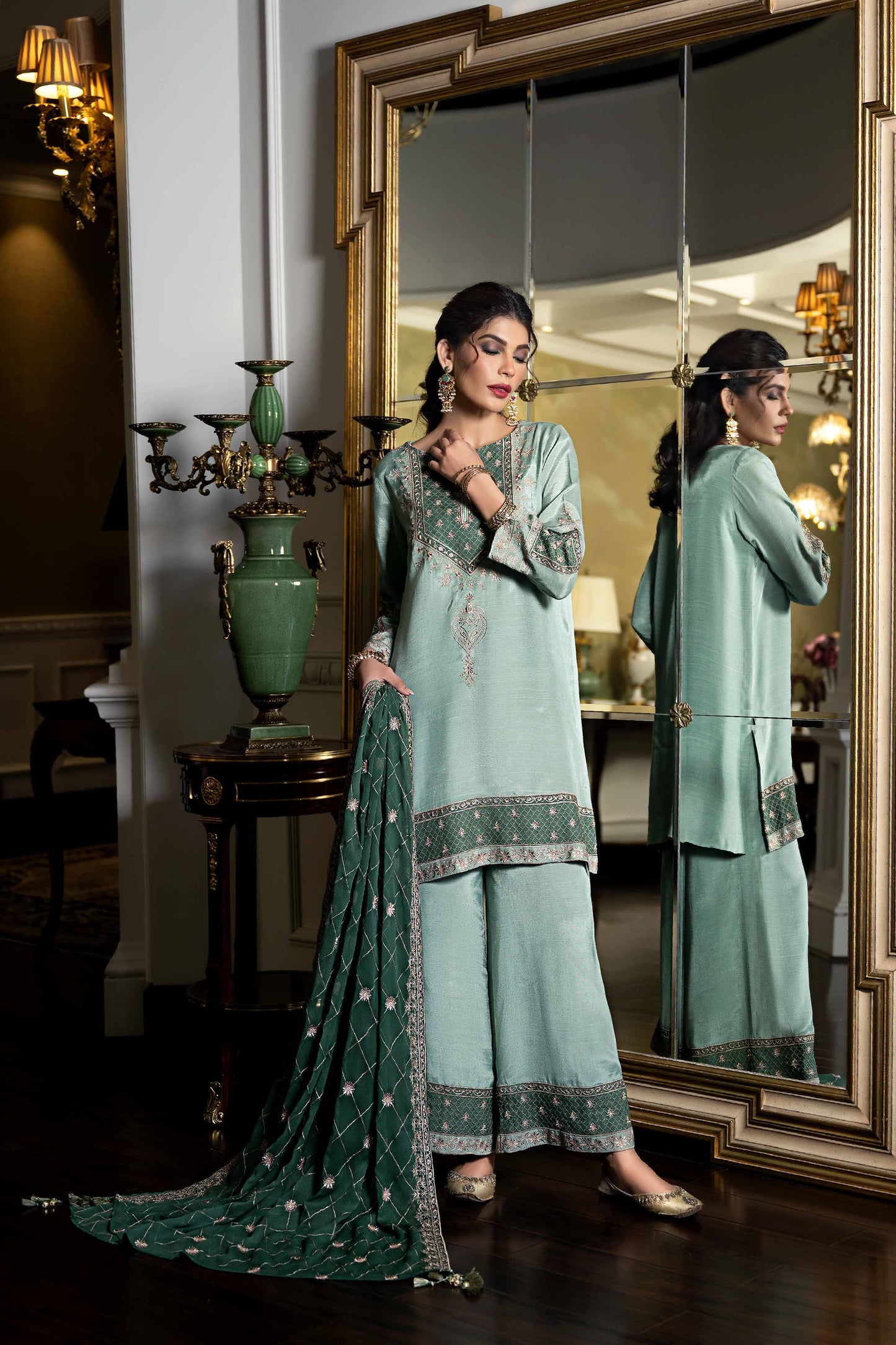 Nishat Linen - 3 Piece - Embroidered Suit - 42308010
