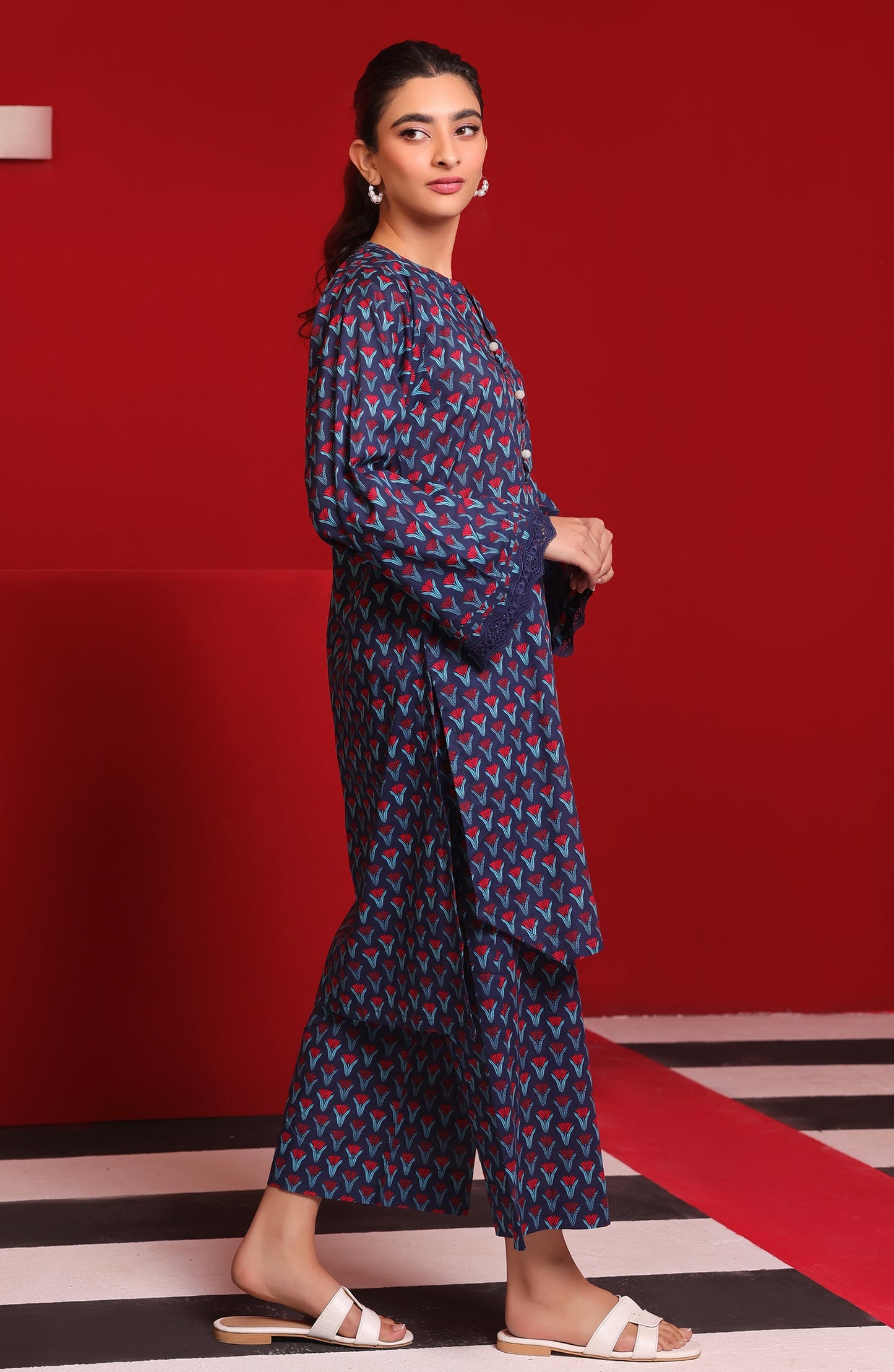 Orient - Stitched 2 Piece Printed Cambric Shirt and Cambric Pant