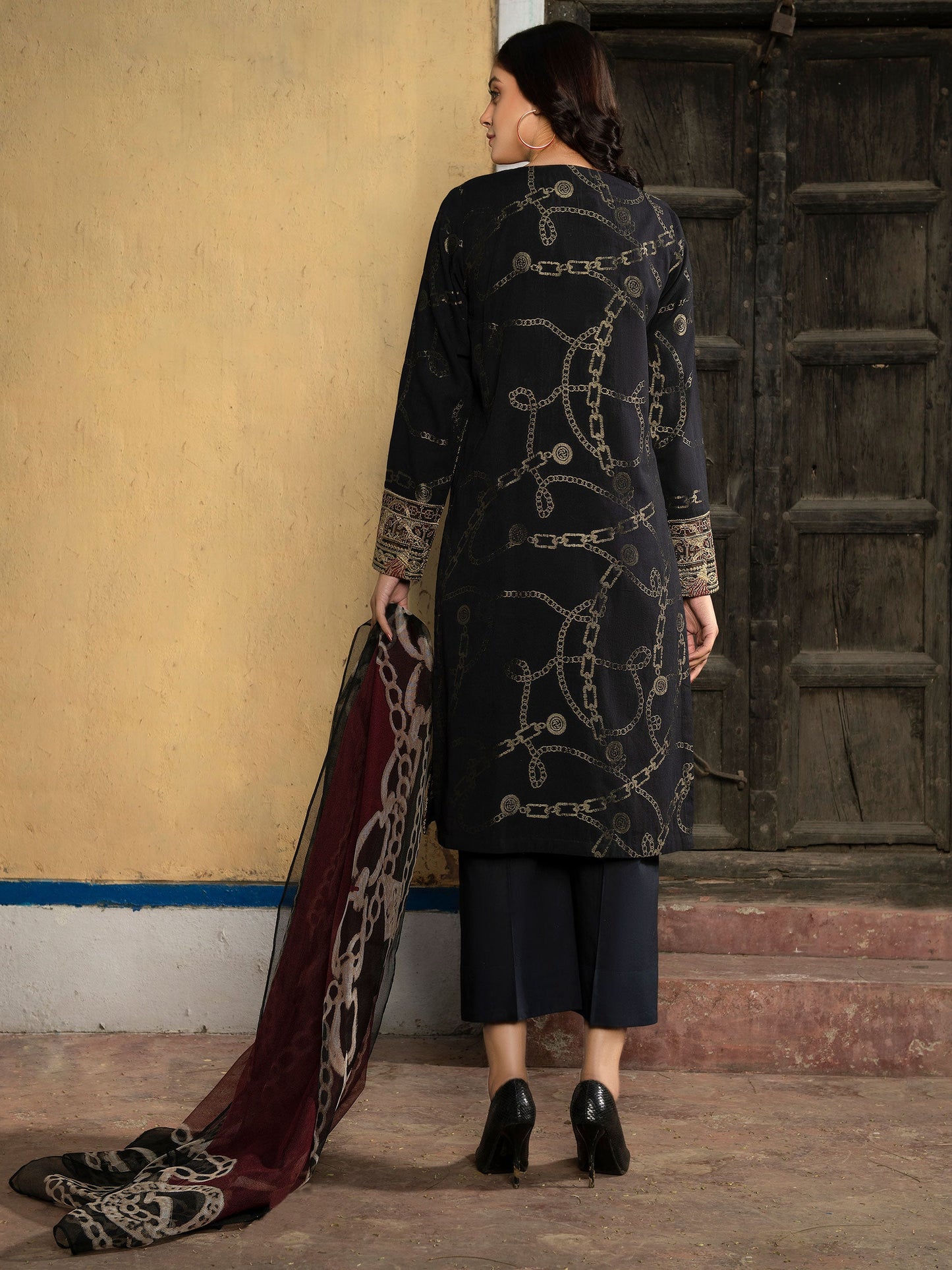 Limelight - 2 Piece Jacquard Suit-Embroidered (Unstitched)