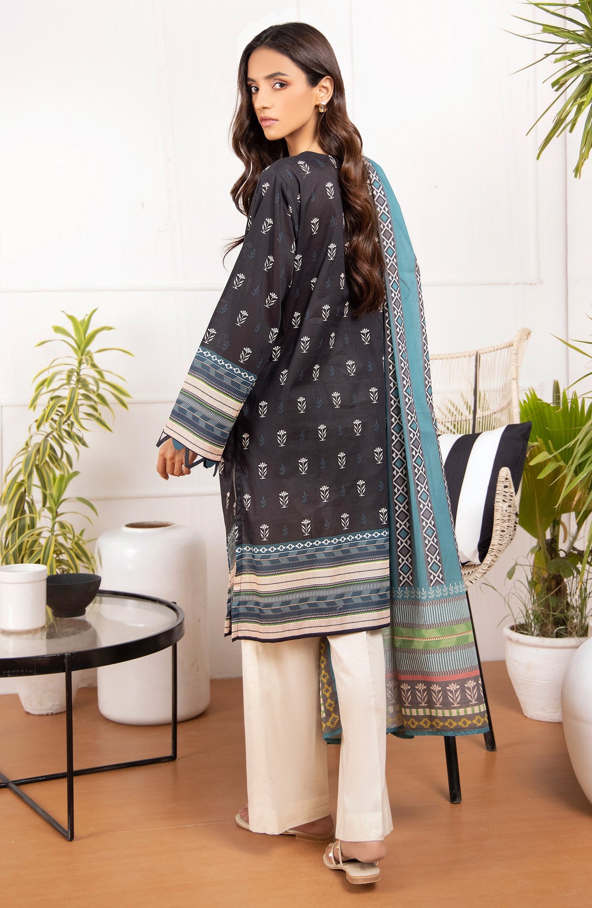 Orient - Unstitched 2 Piece Printed Lawn Shirt Dupatta