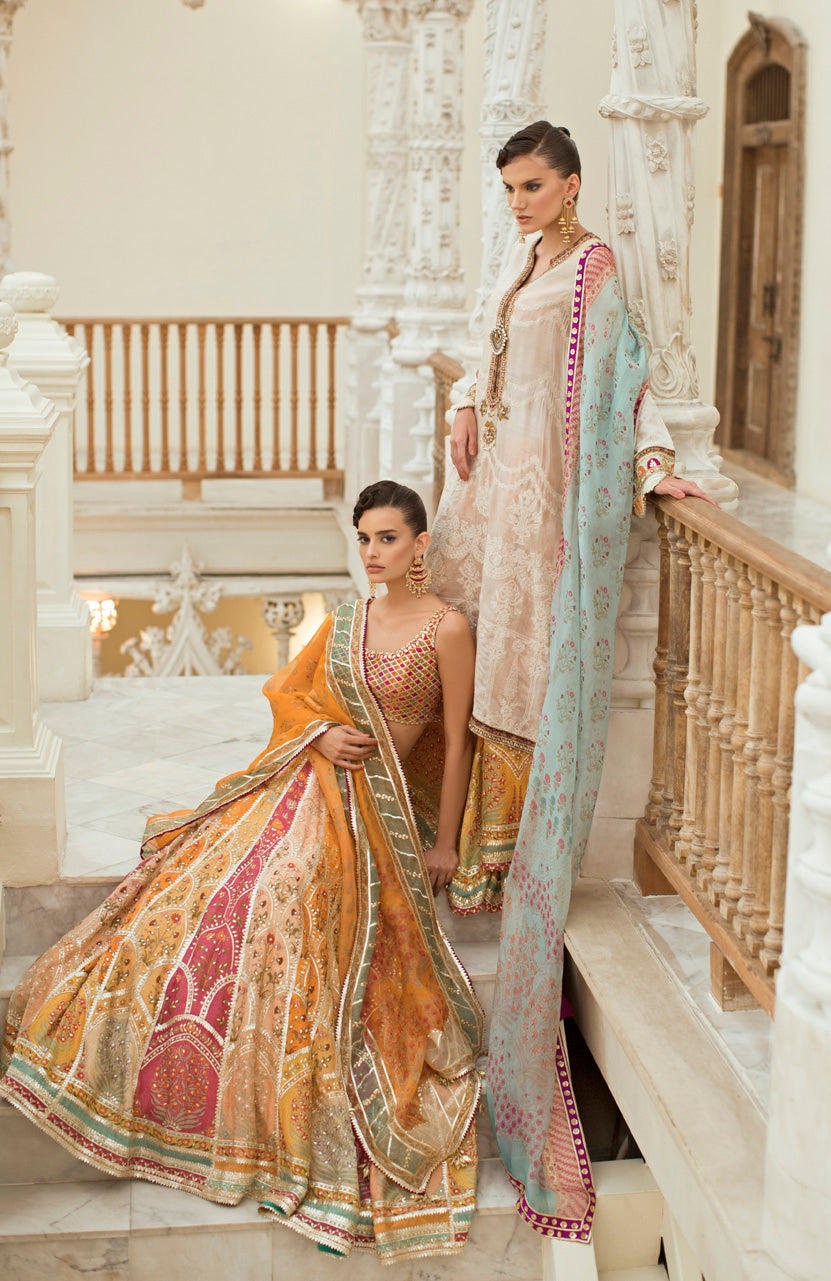 Woven Gota Choli Lehenga