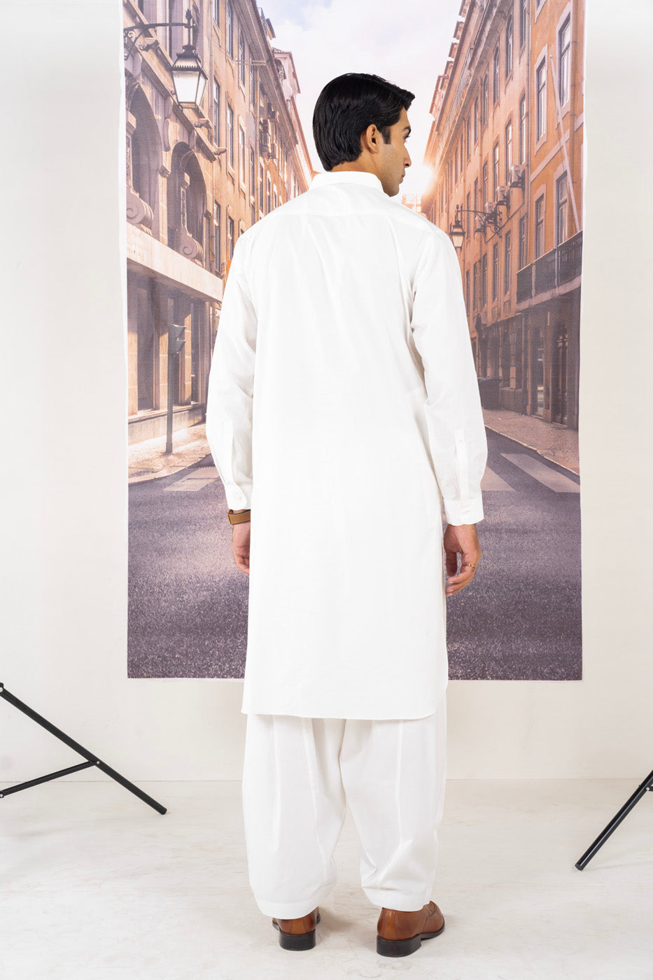 Dyed Shahsawar Latha Shalwar Kameez