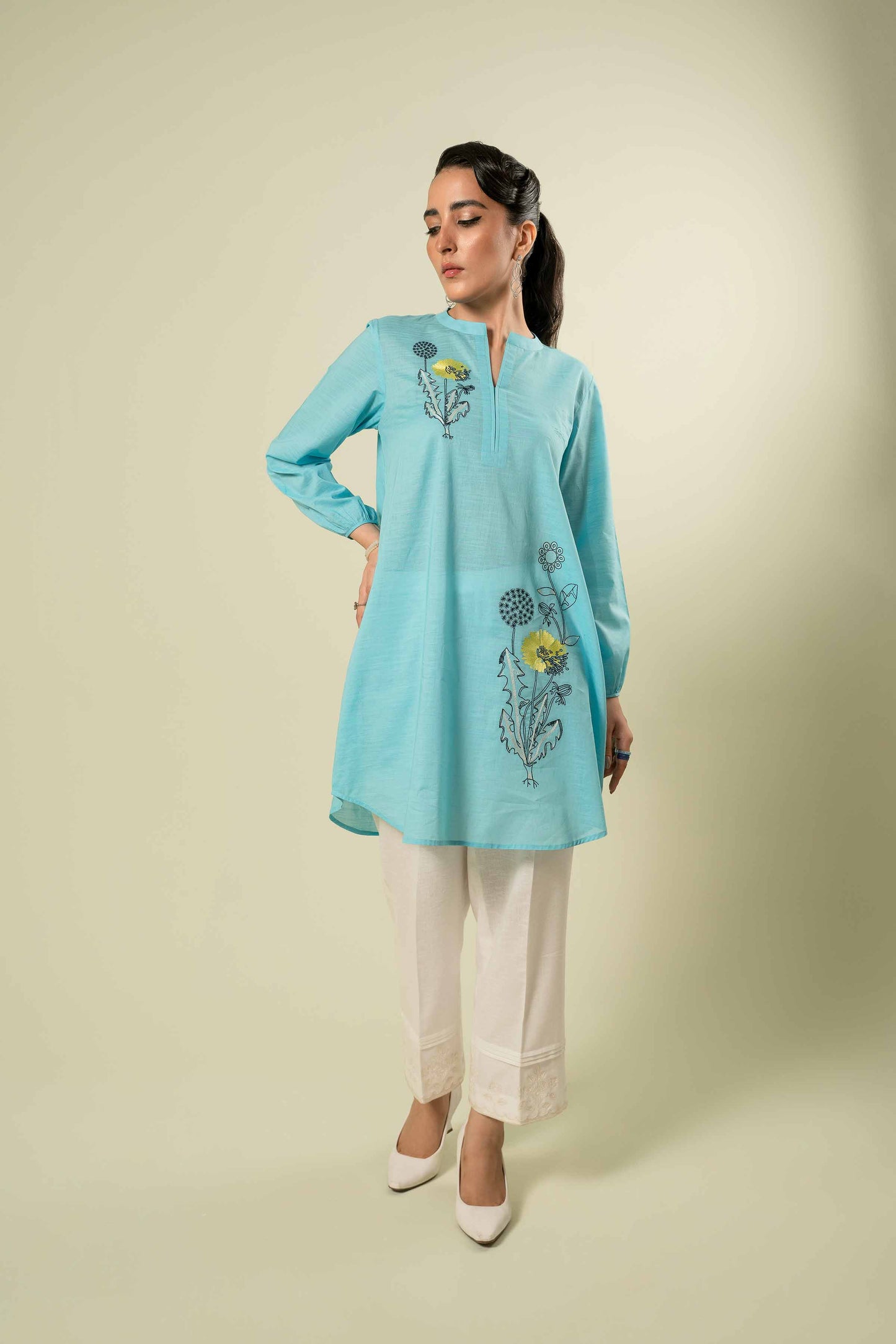 Nishat Linen - Embroidered Shirt - AW23-16