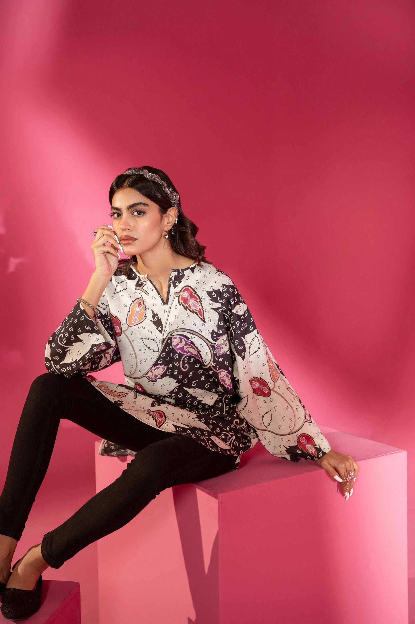 Nishat Linen - Printed Shirt - AW23-32
