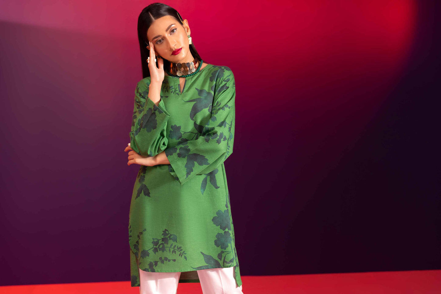 Nishat Linen - Printed Shirt - AW23-46