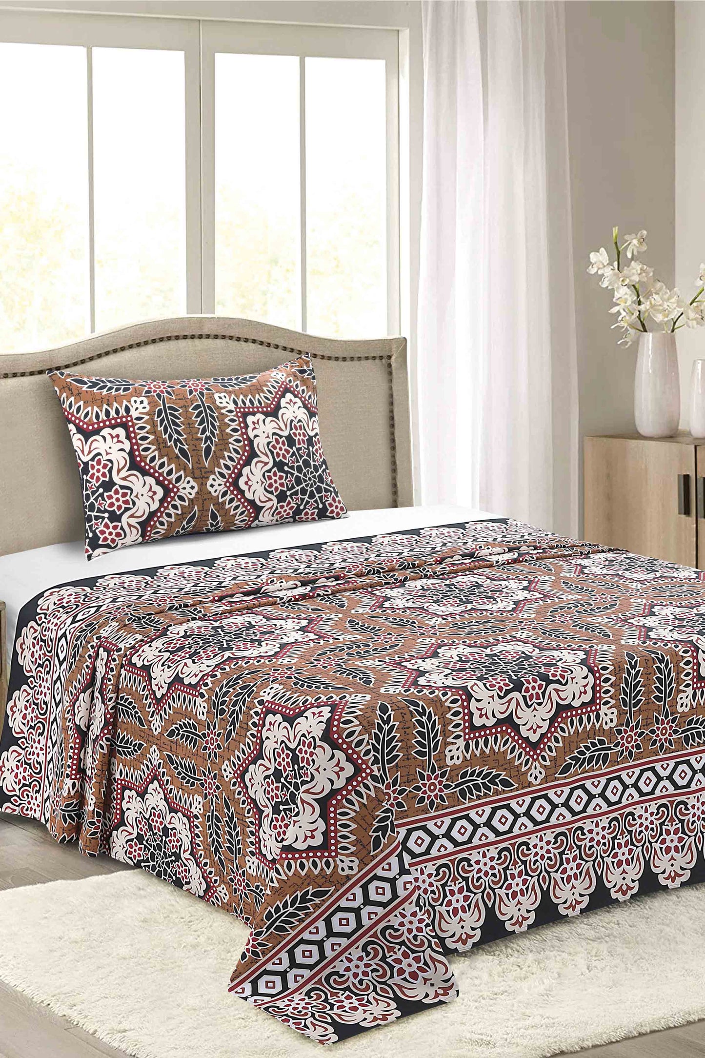 Nishat Linen - Abstract Ajrak Sheet Set