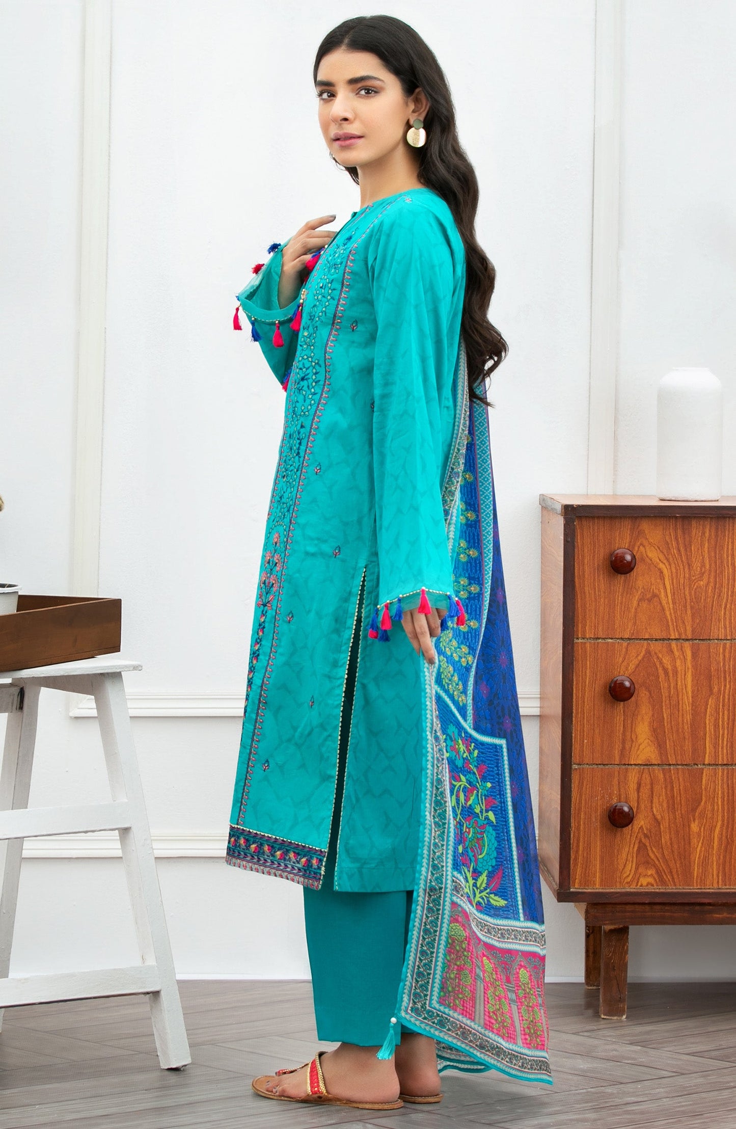 Orient - Unstitched 3 Piece Embroidered Jacquard Suit