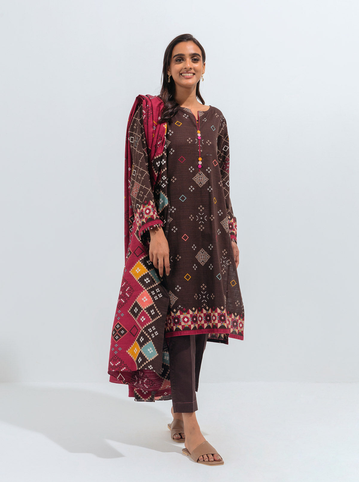 Beechtree - Ornate Sparkle-Printed-3P (UNSTITCHED)