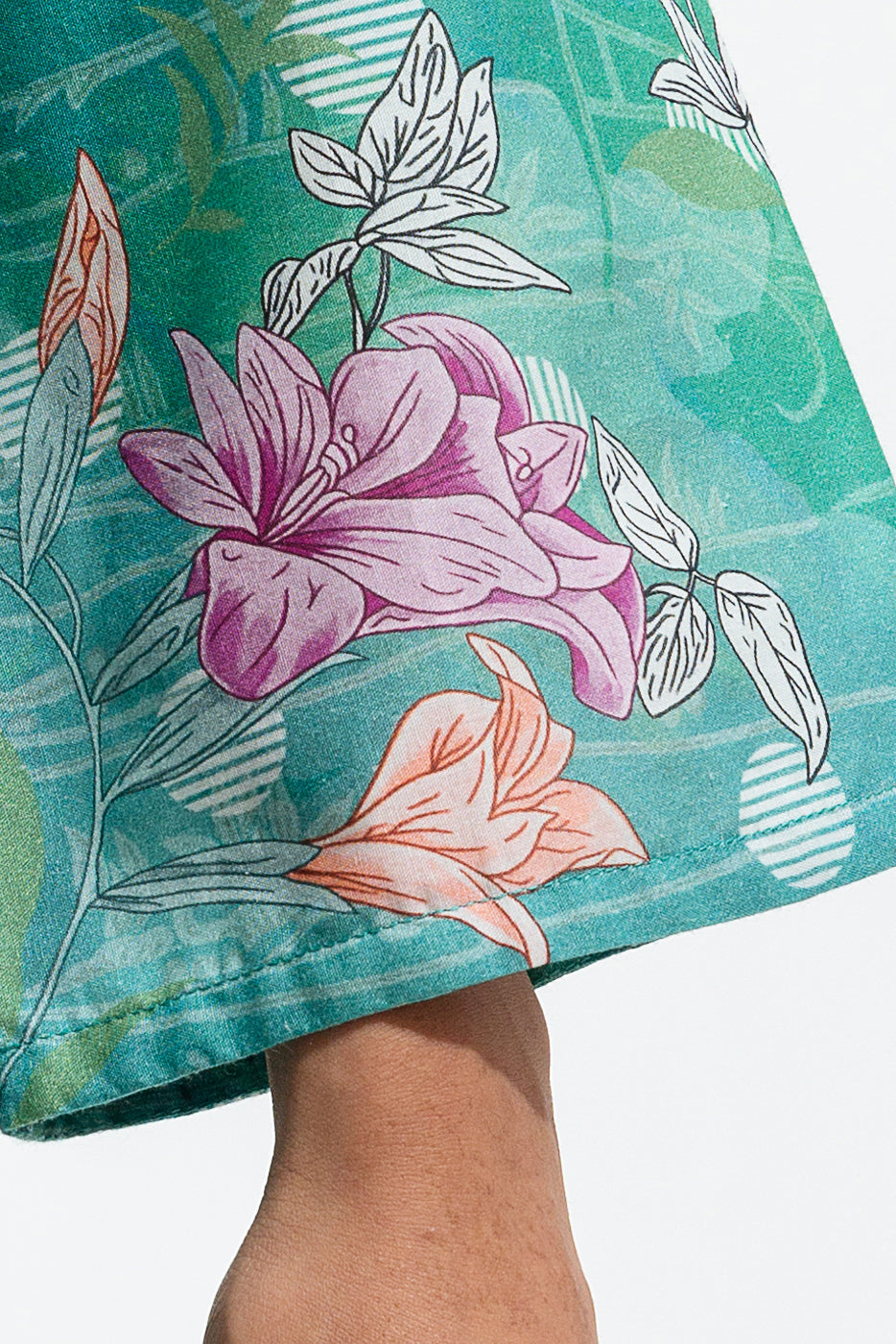 Beechtree - 1 PIECE - PRINTED CAMBRIC SHIRT - AZURE GALORE (UNSTITCHED)