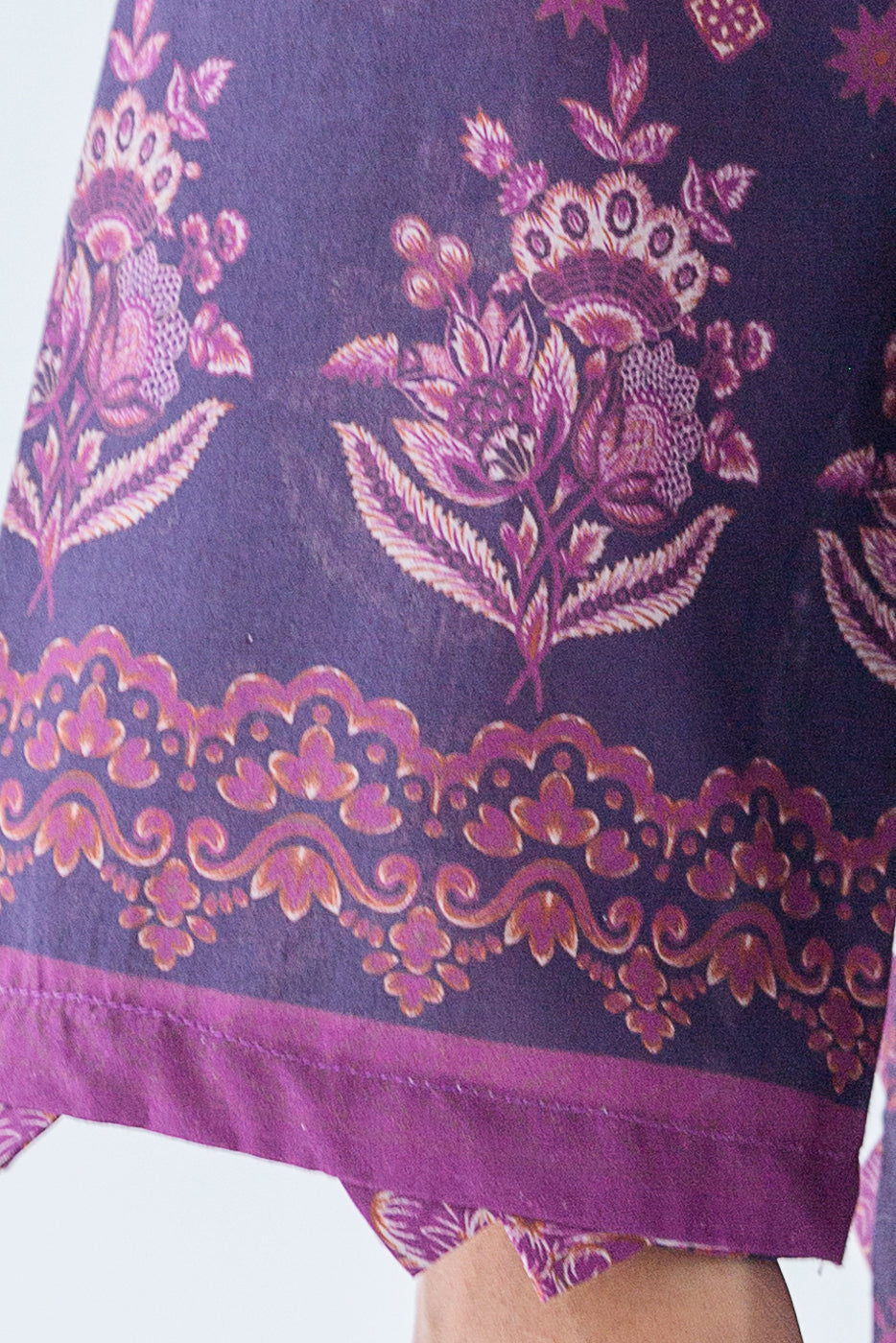 Beechtree - 1 PIECE - PRINTED CAMBRIC SHIRT - DEEP WISTERIA (UNSTITCHED)